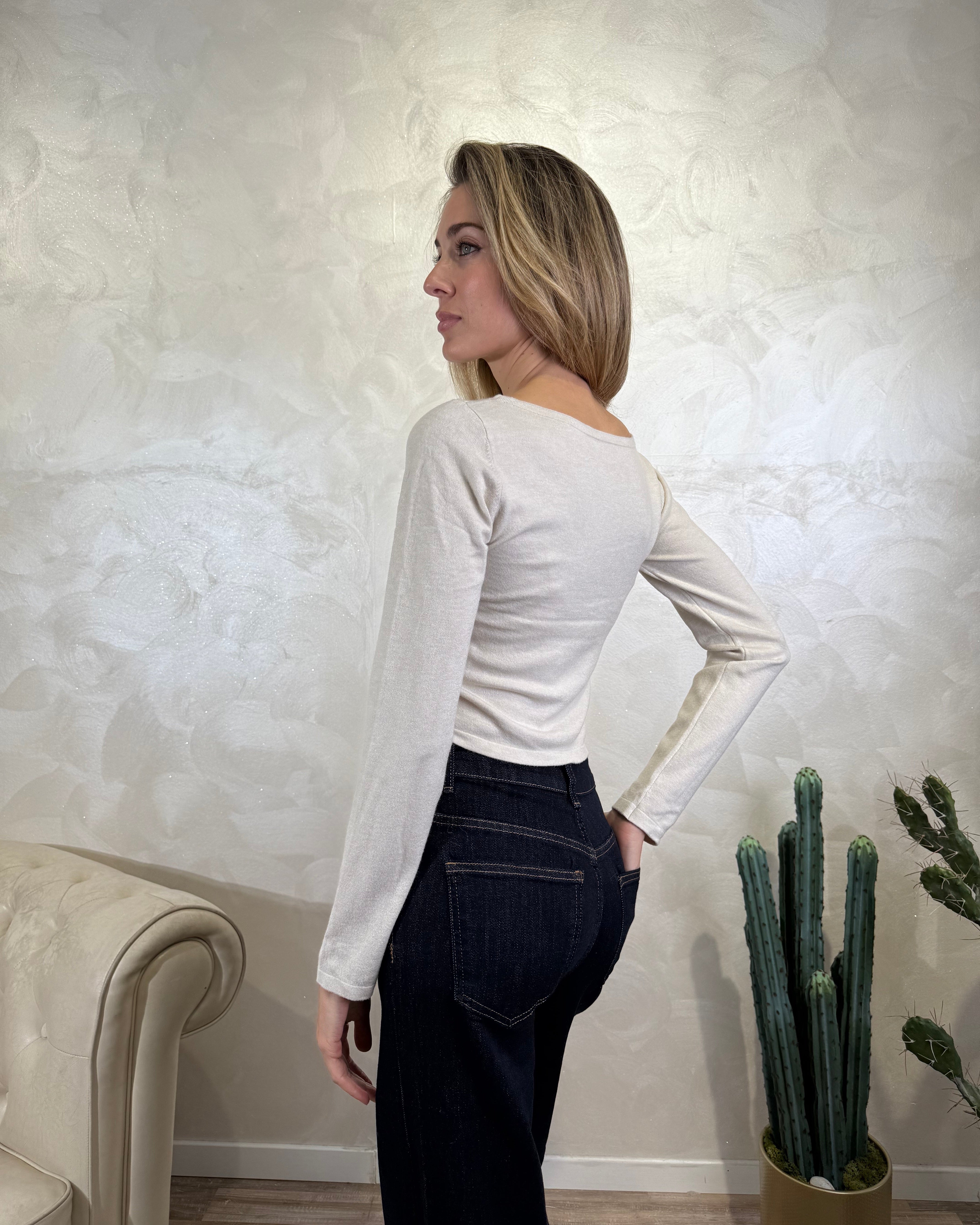 MAGLIA PARICOLLO AMPIO COL.PANNA