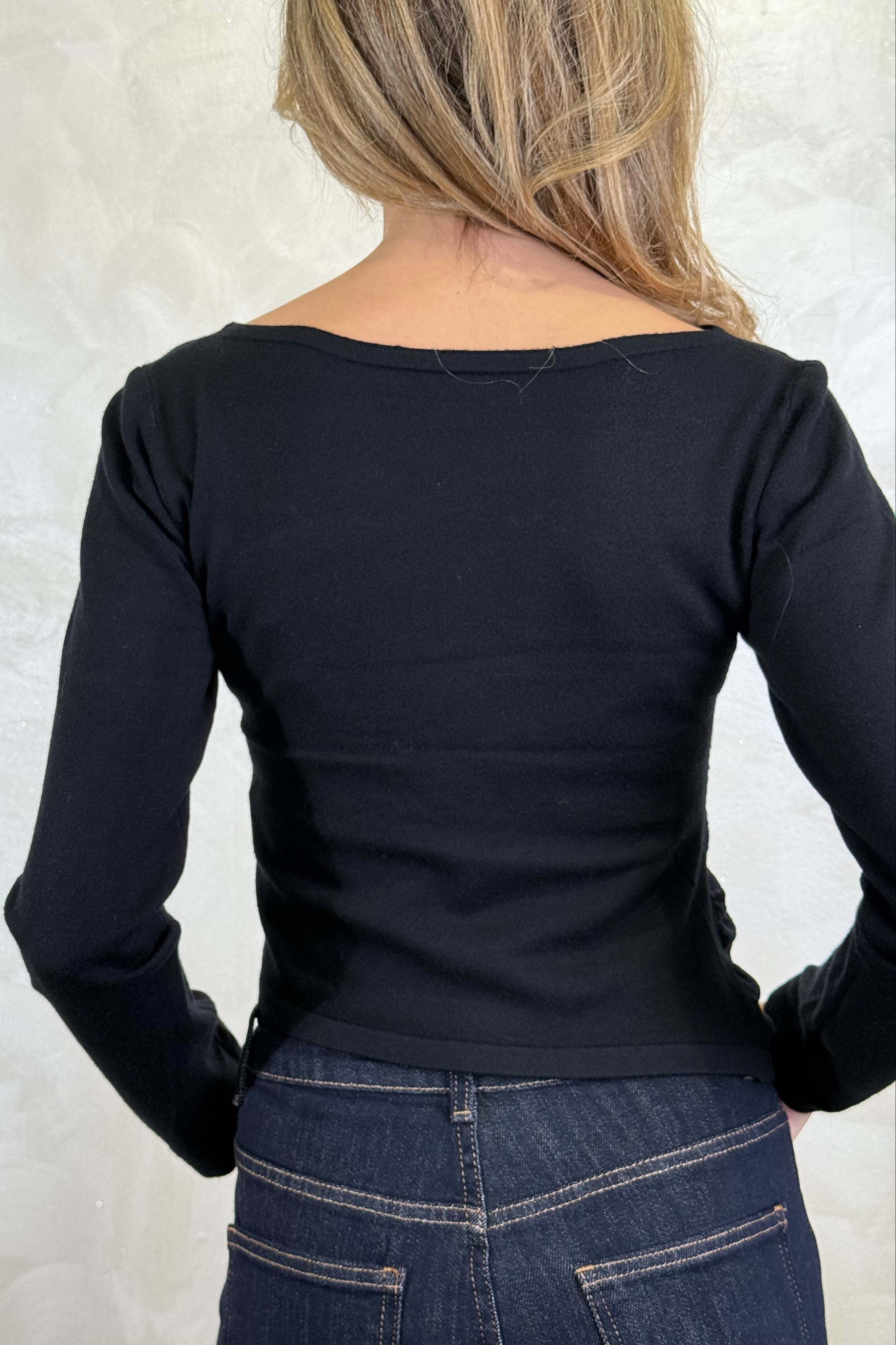 MAGLIA PARICOLLO AMPIO COL.NERO