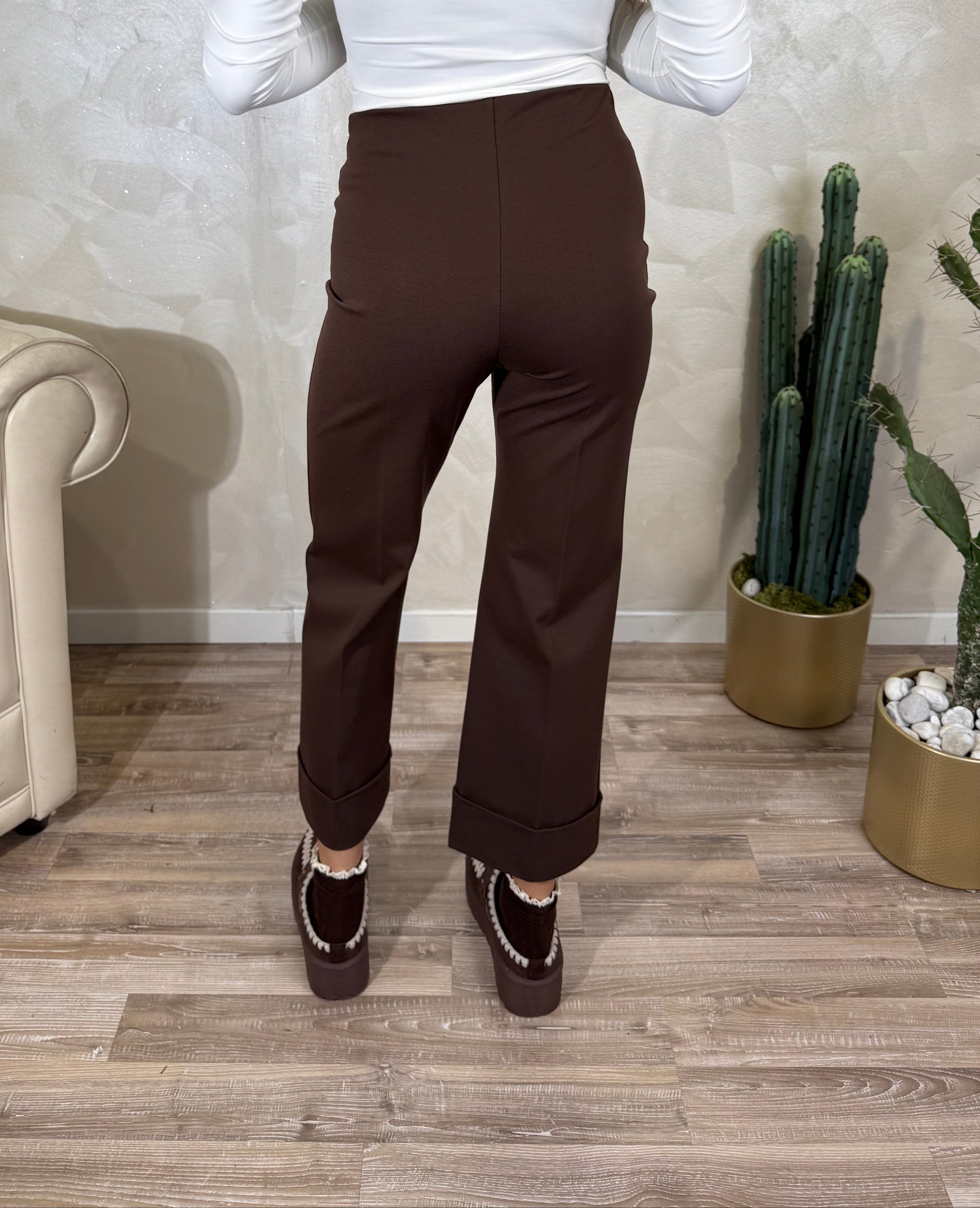 PANTALONE P.MILANO RISVOLTO ALTO COL.MORO