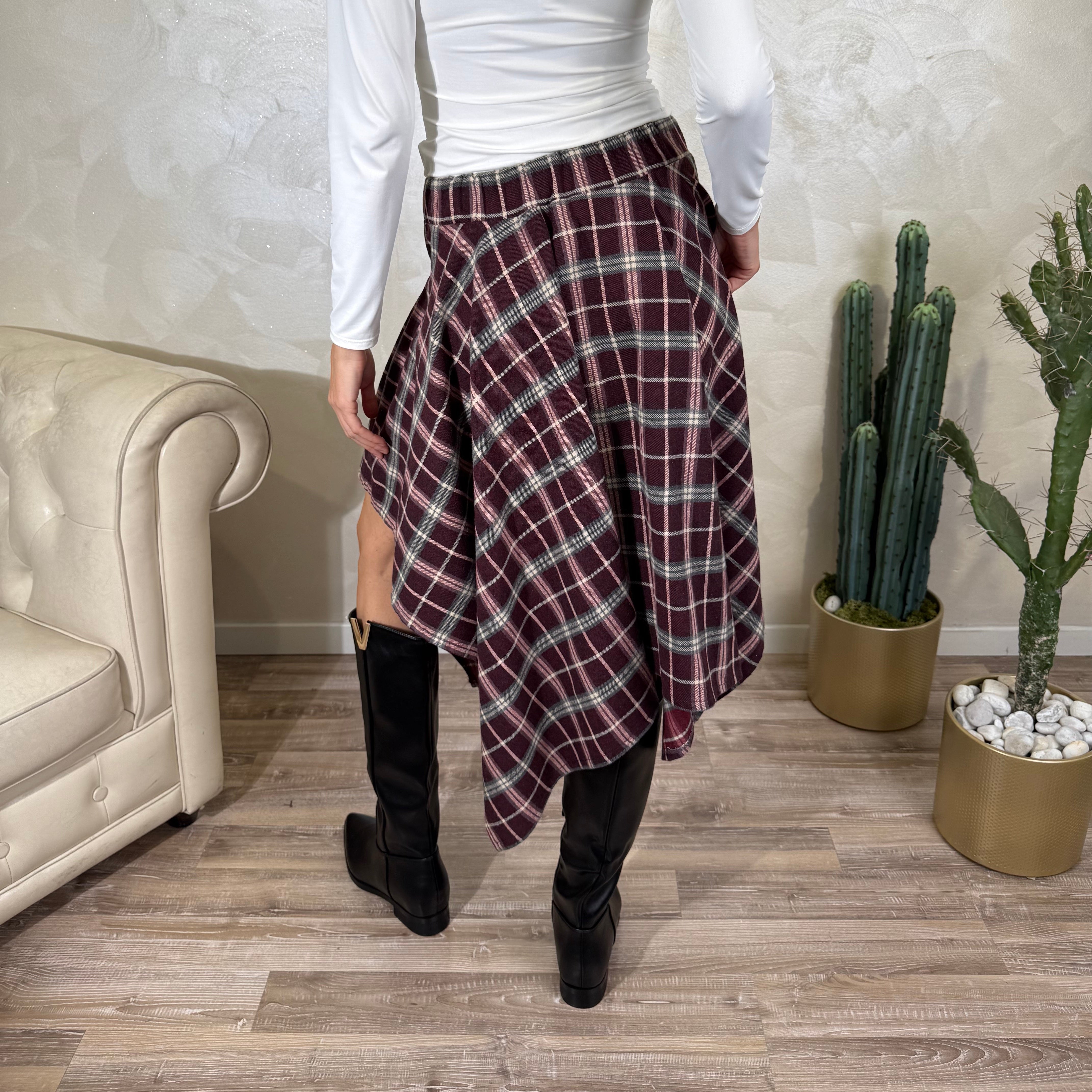 GONNA CHECK EFFETTO CAMICIA COL. BORDEAUX