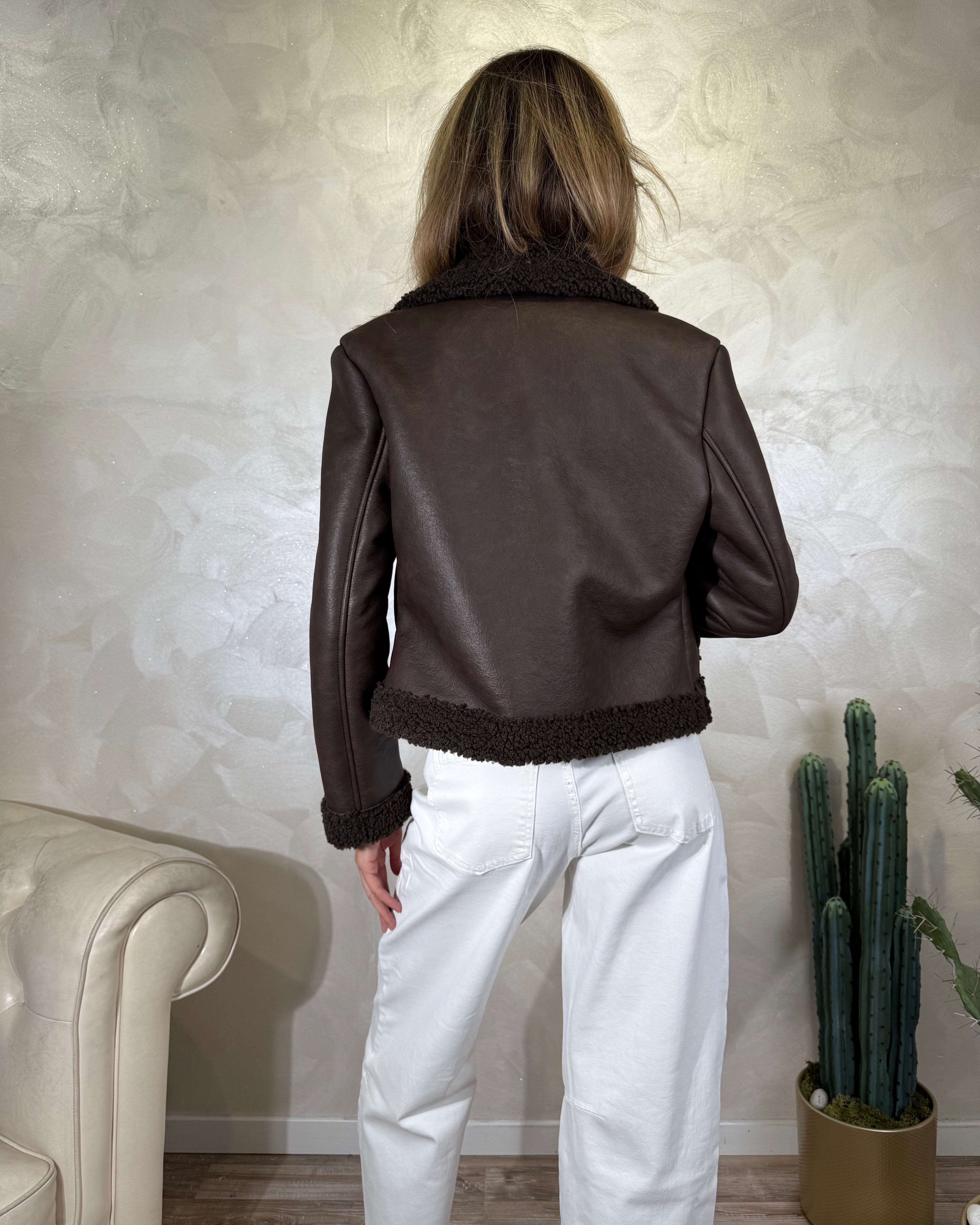 GIACCA CROPPED MOD. CHIODO COL. MORO