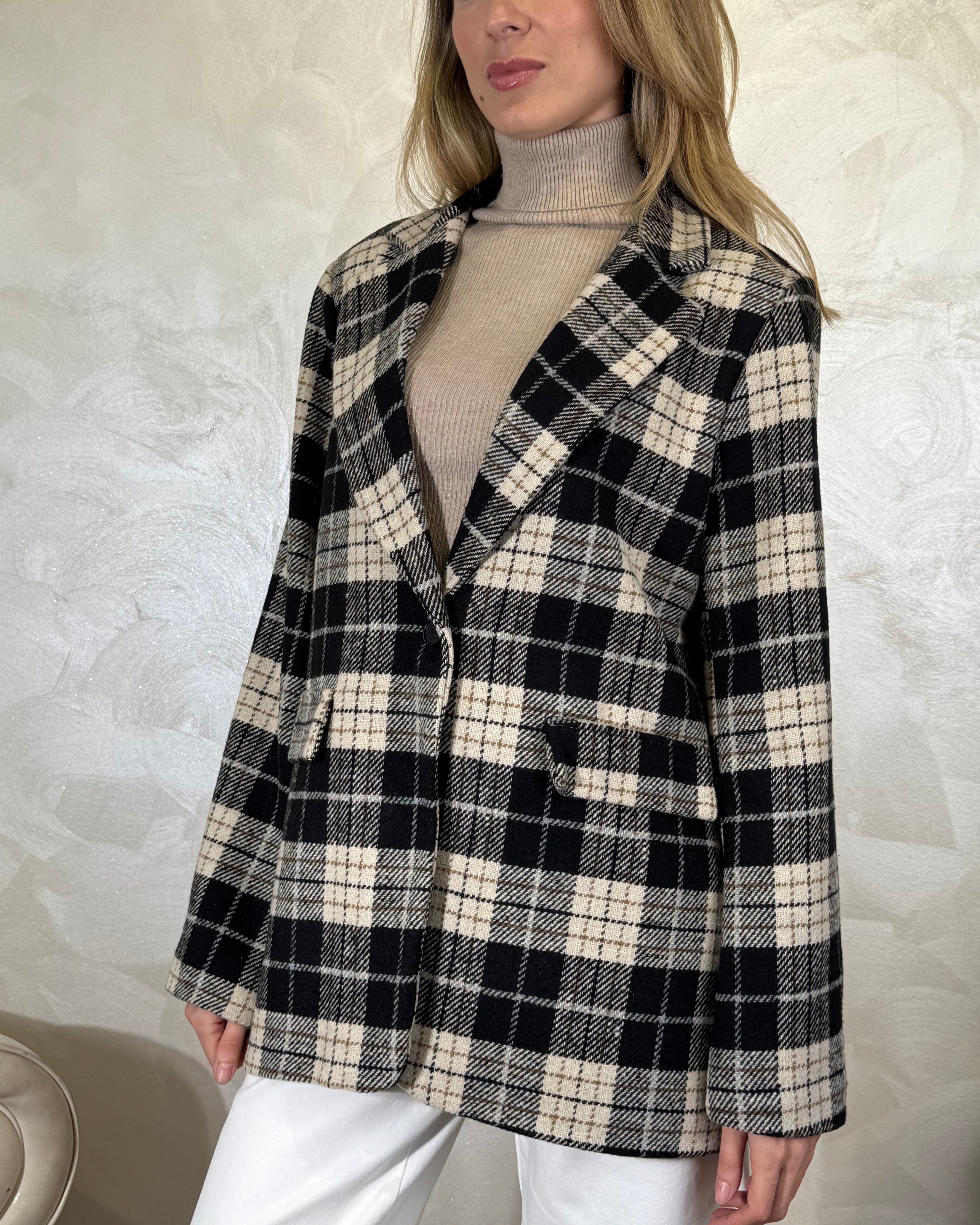 BLAZER TARTAN COL.NERO