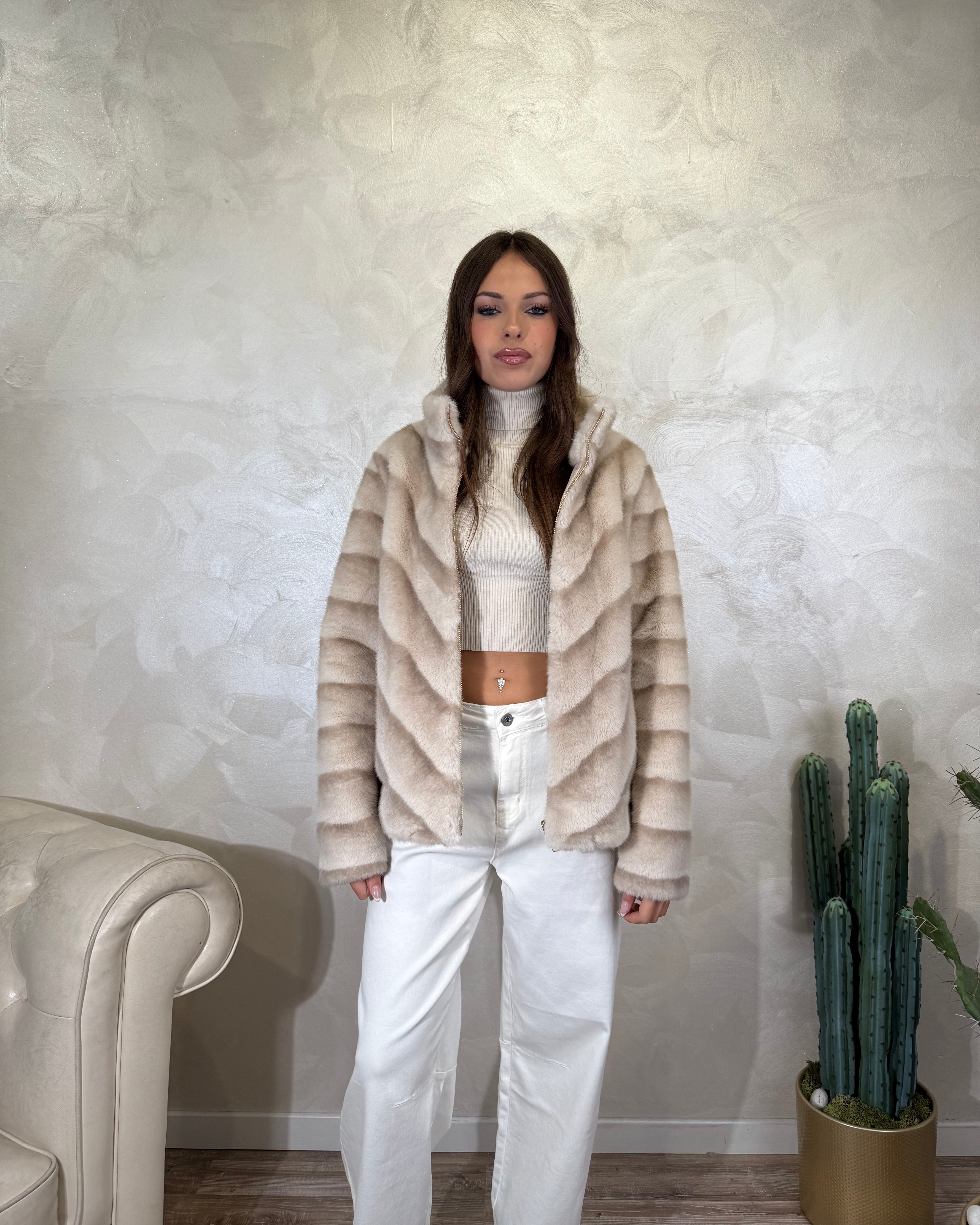 GIUBBOTTINO ECOMONTONE REVERSIBILE COL.PANNA