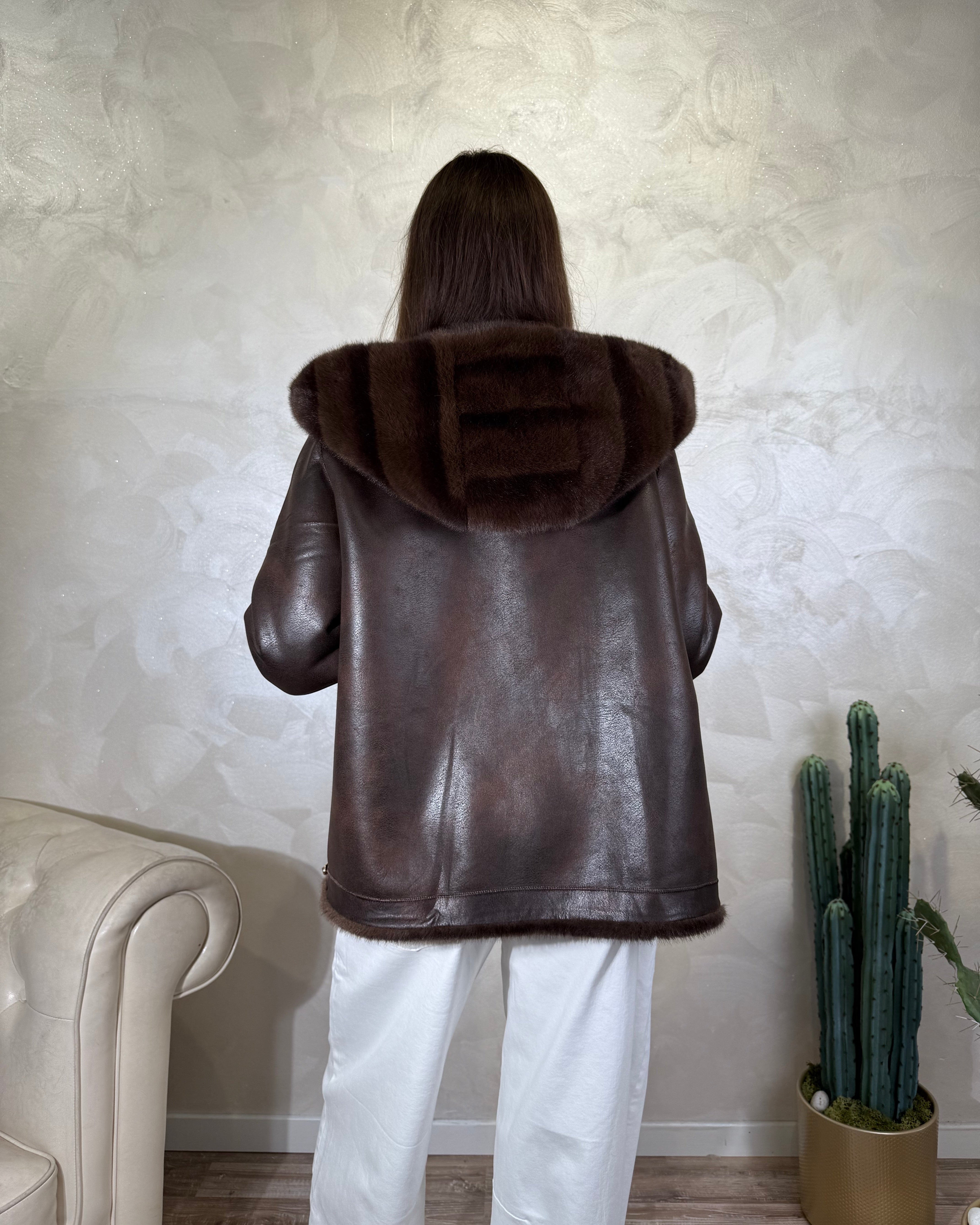 GIUBBOTTO REVERSIBILE CON CAPPUCCIO COL.MORO