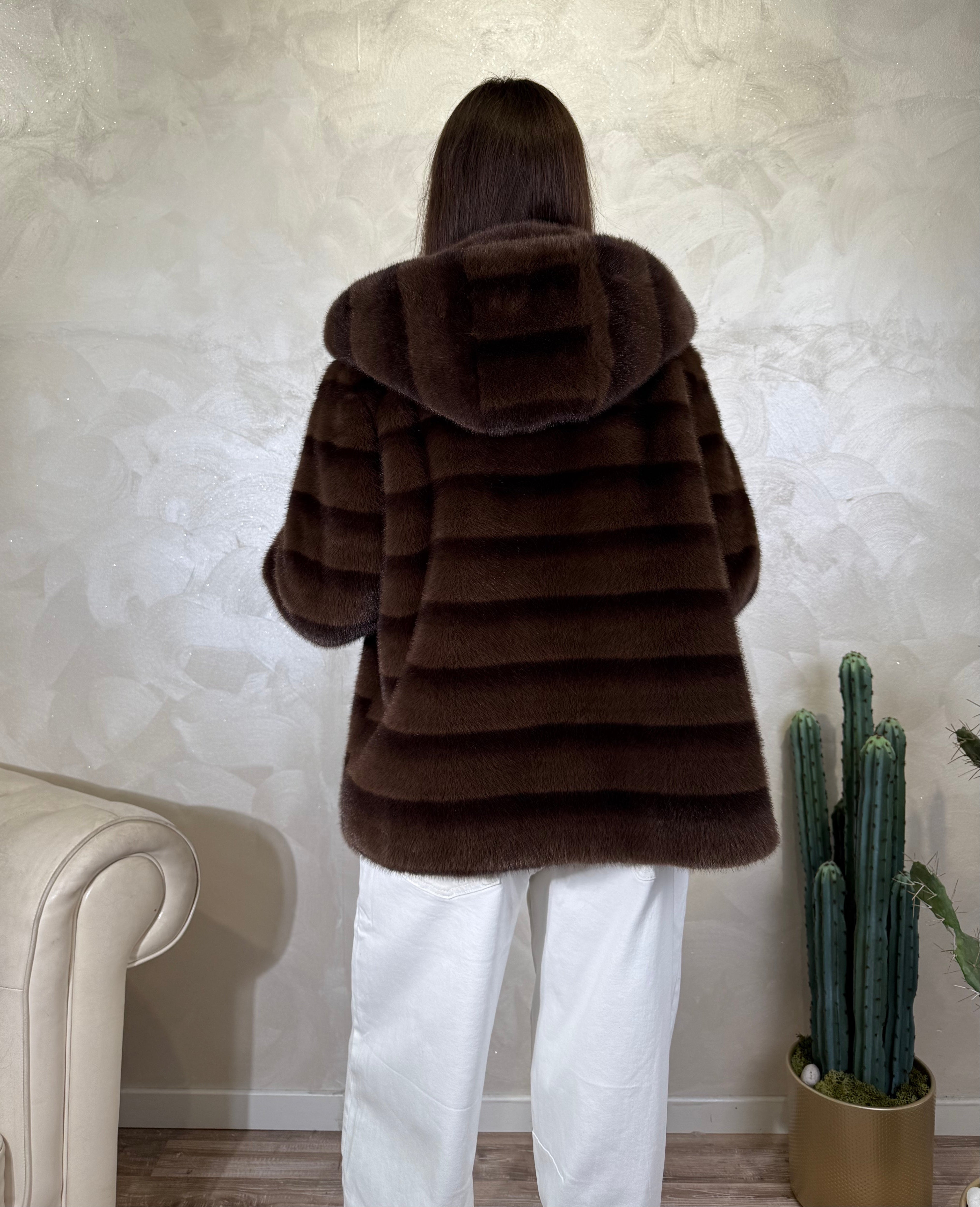 GIUBBOTTO REVERSIBILE CON CAPPUCCIO COL.MORO