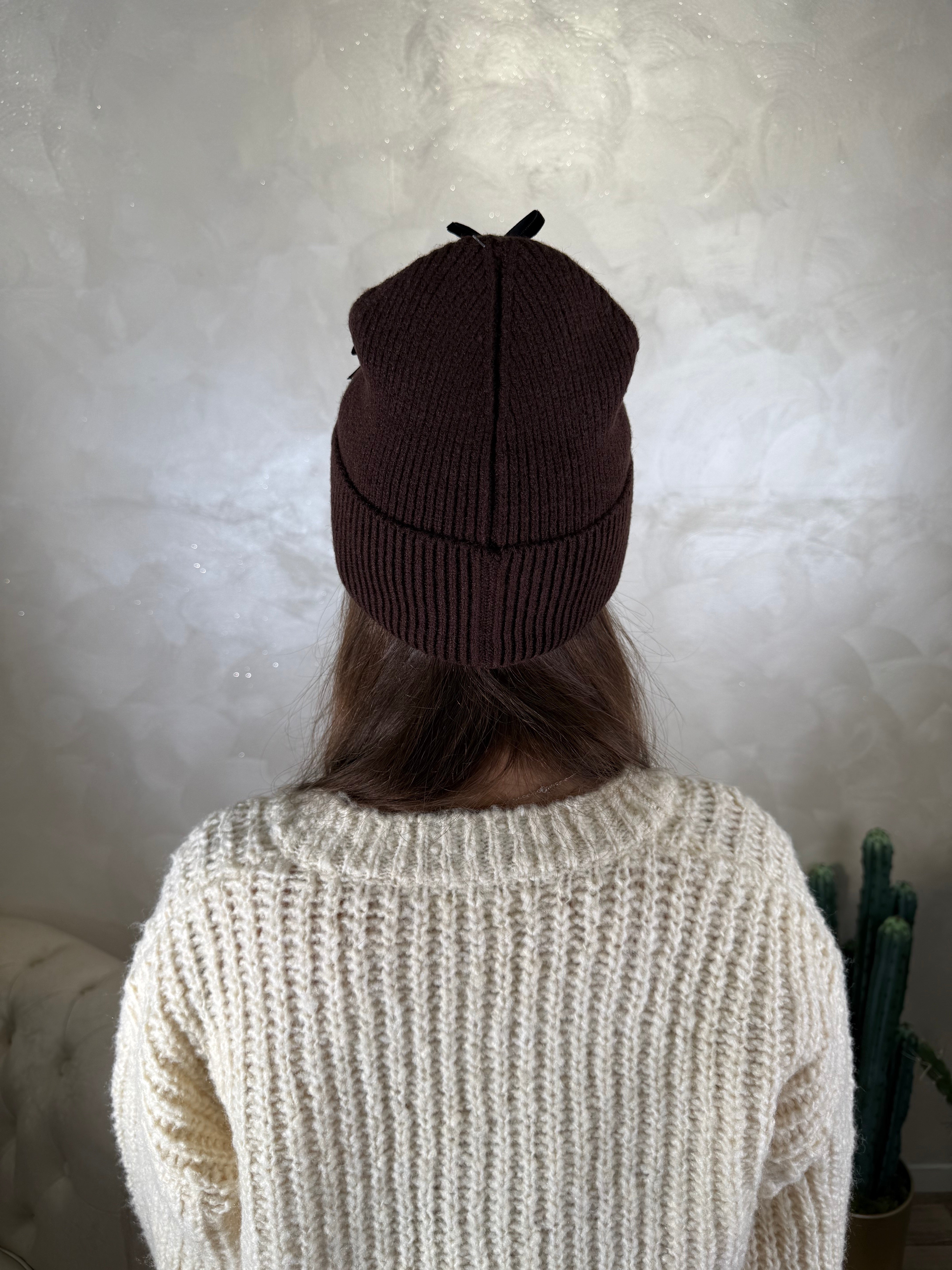 CAPPELLO CUFFIA CON FIOCCHETTI COL. MORO