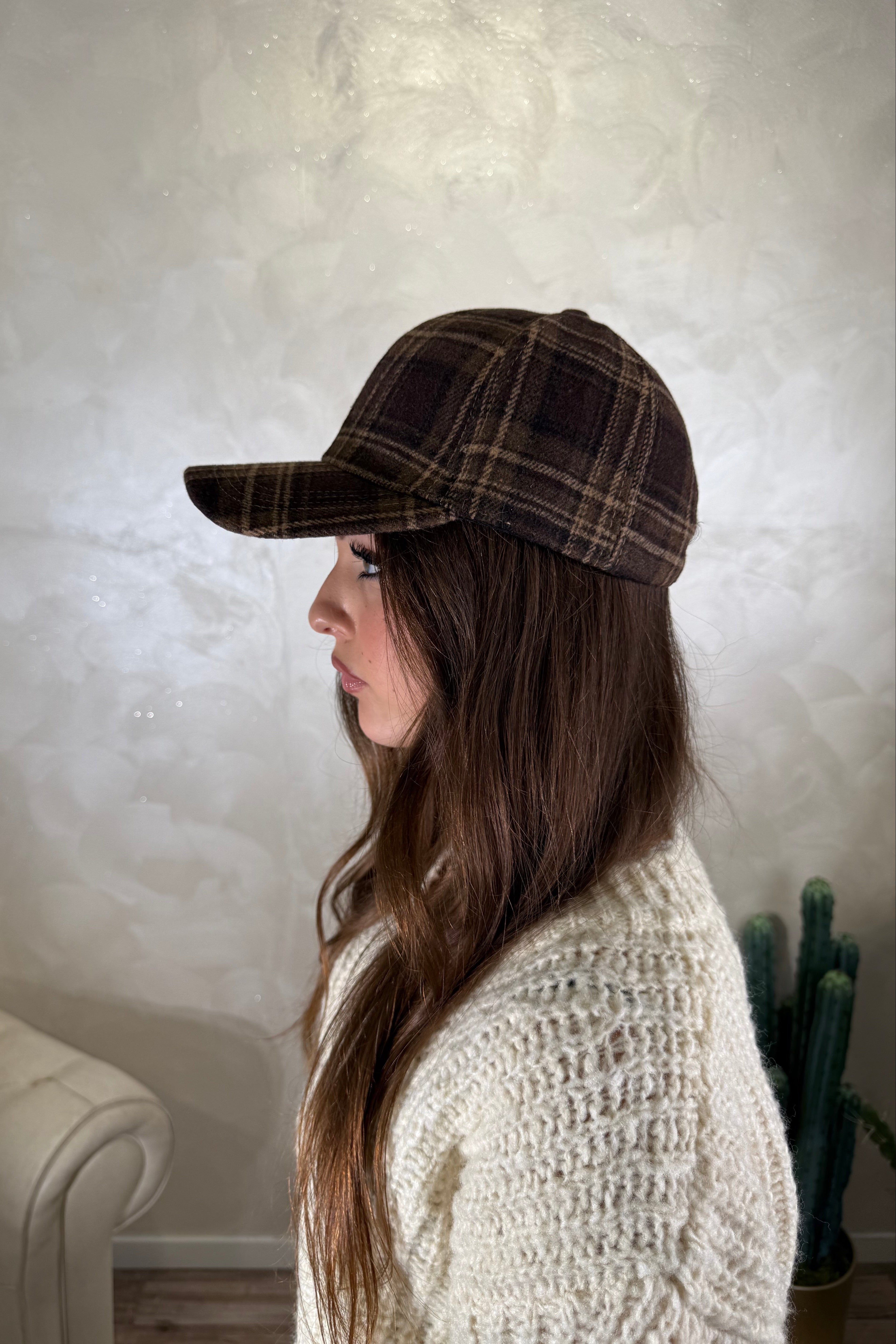 CAPPEELLINO VISIERA CHECK COL. MORO