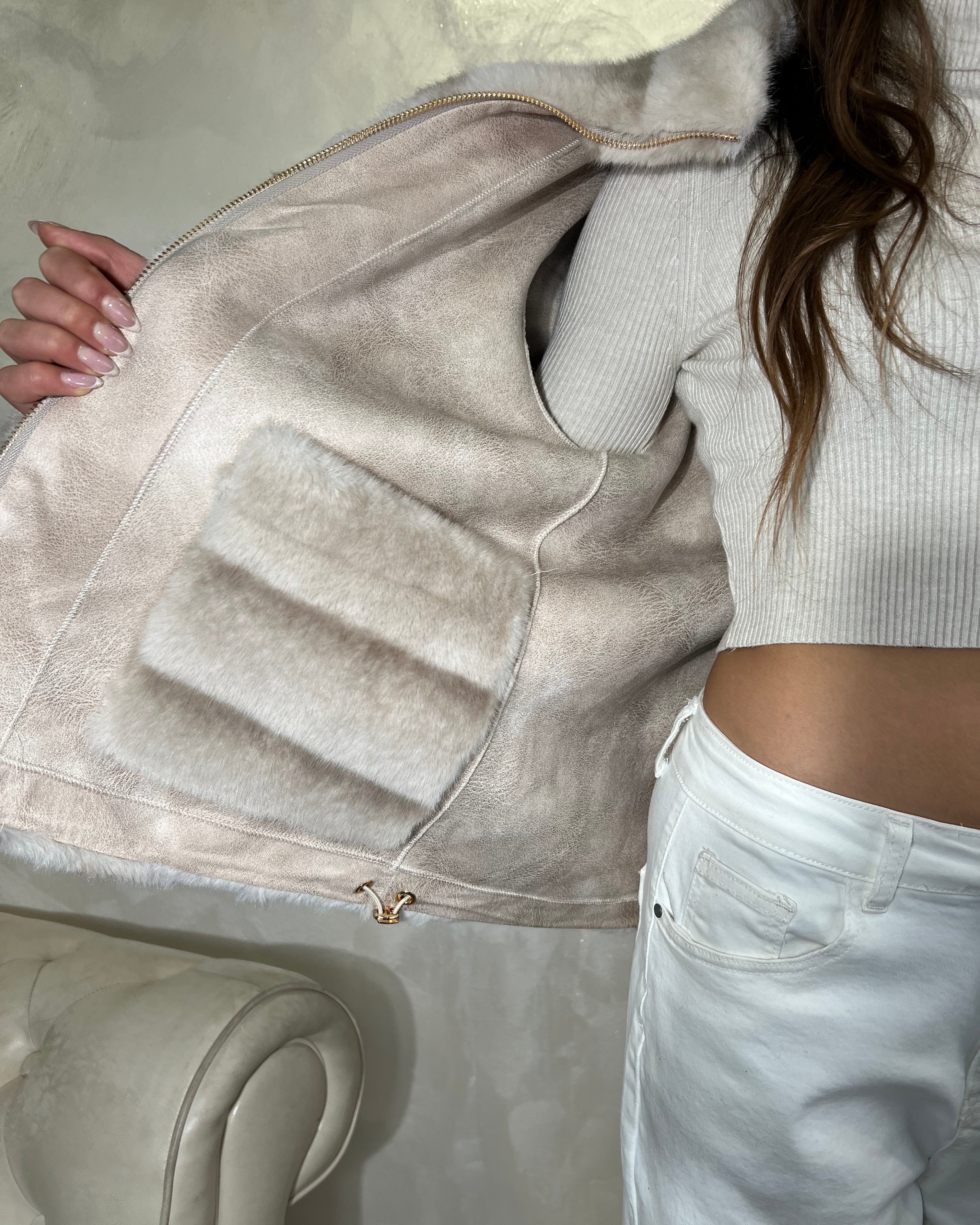 GIUBBOTTINO ECOMONTONE REVERSIBILE COL.PANNA