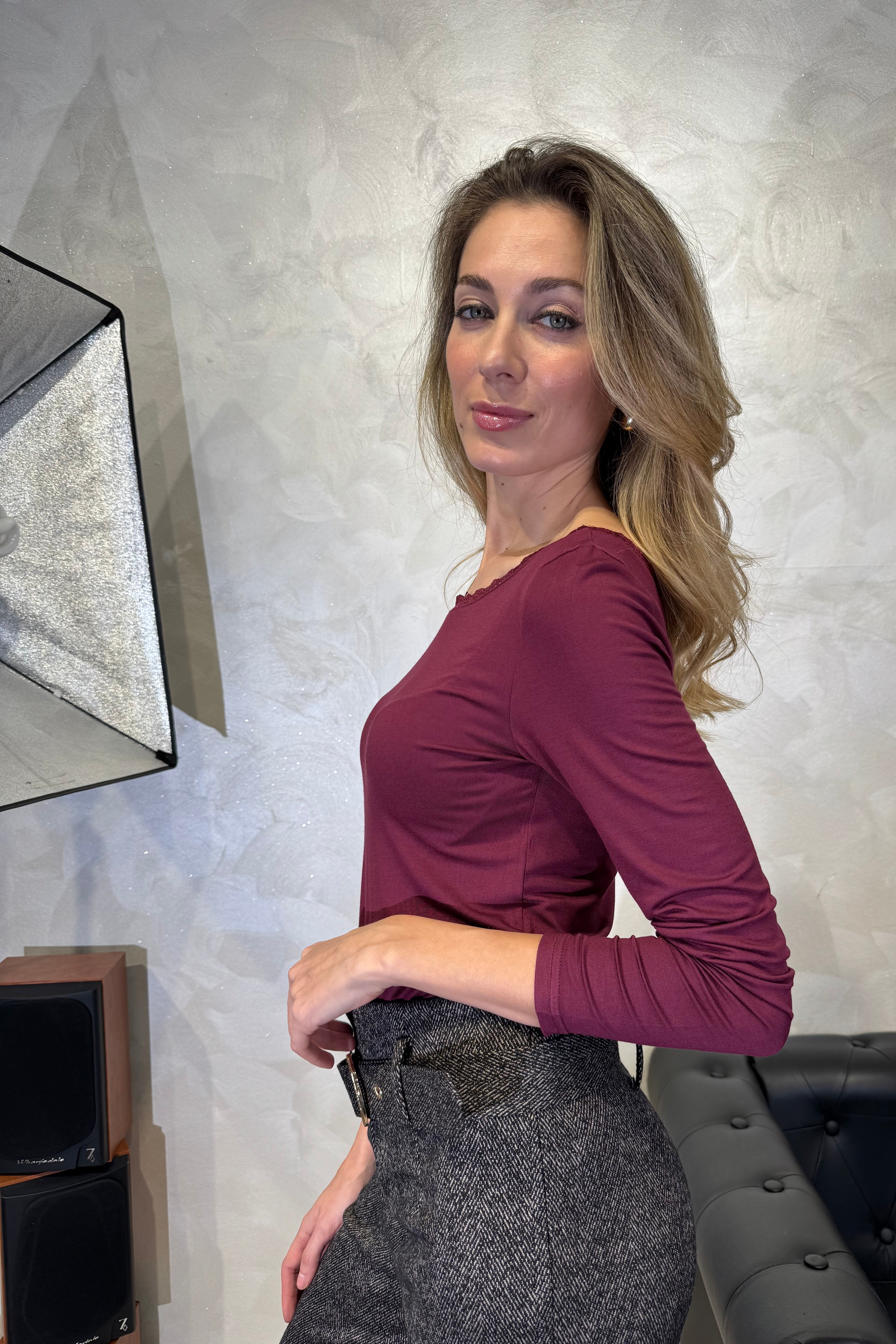 BODY RIFINITURE PIZZO COL. BORDEAUX