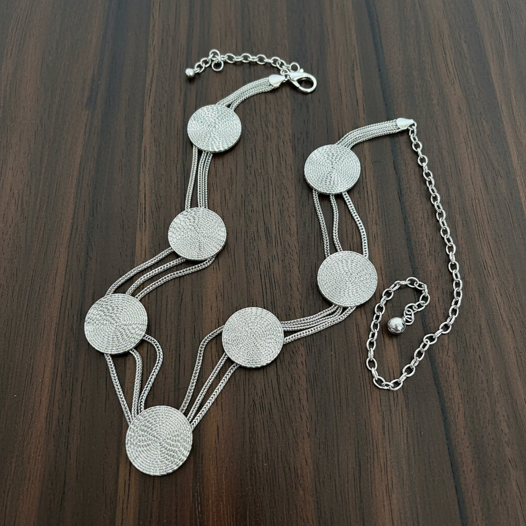 CINTURA INTRECCIATA CON FIBBIA METALLICA COL - SILVER