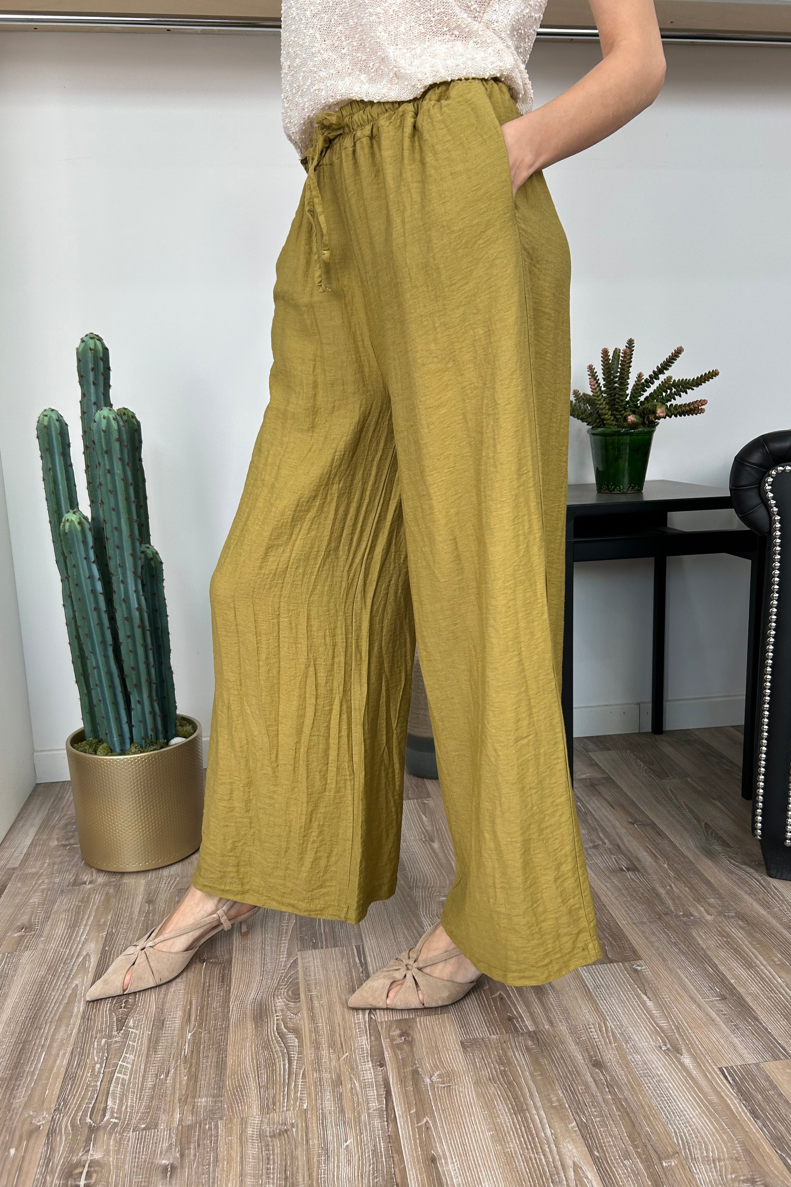 COMPLETO IN TENCEL/LINO RELAX FIT COL. OLIO