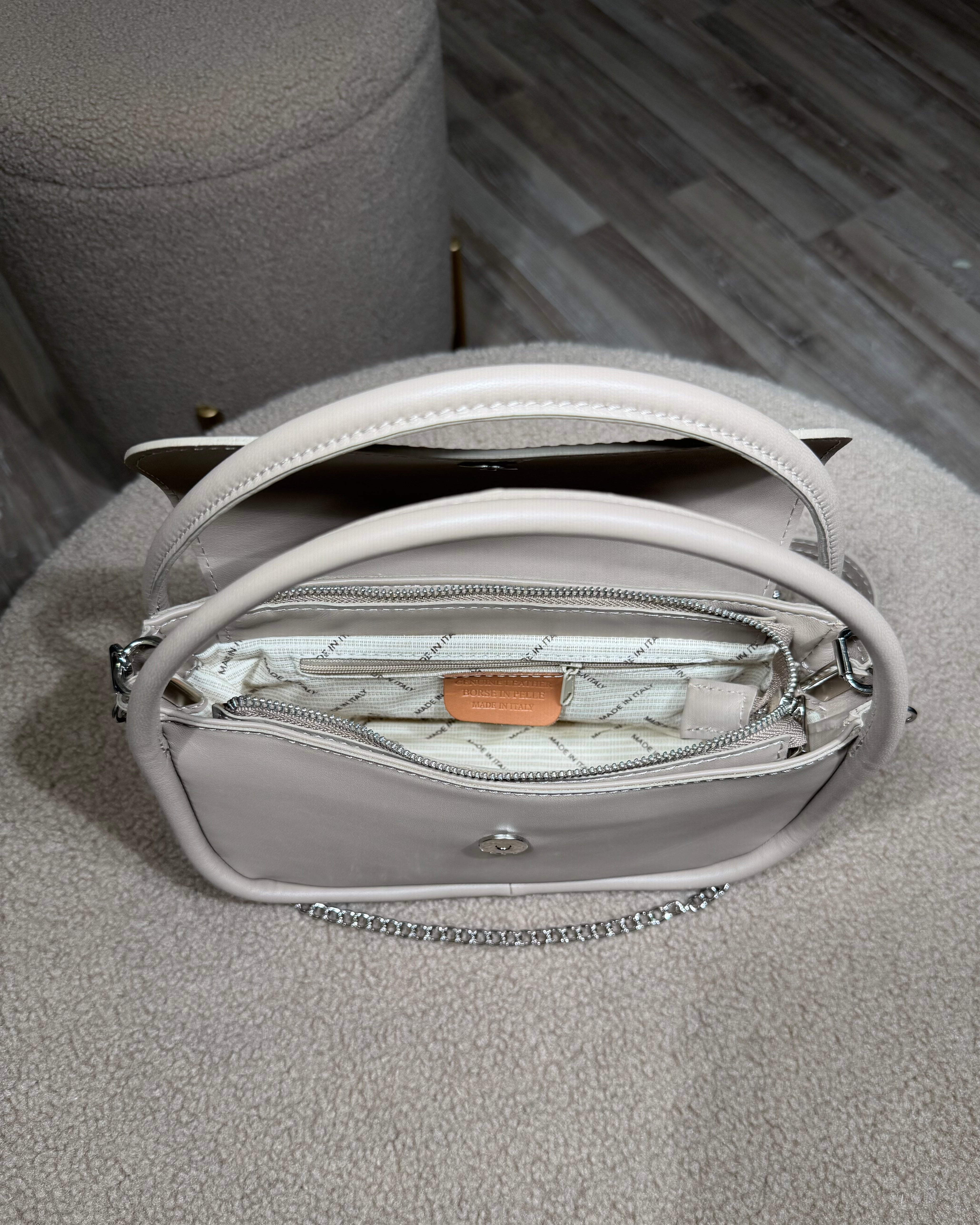 BORSA A SPALLA COL.BEIGE