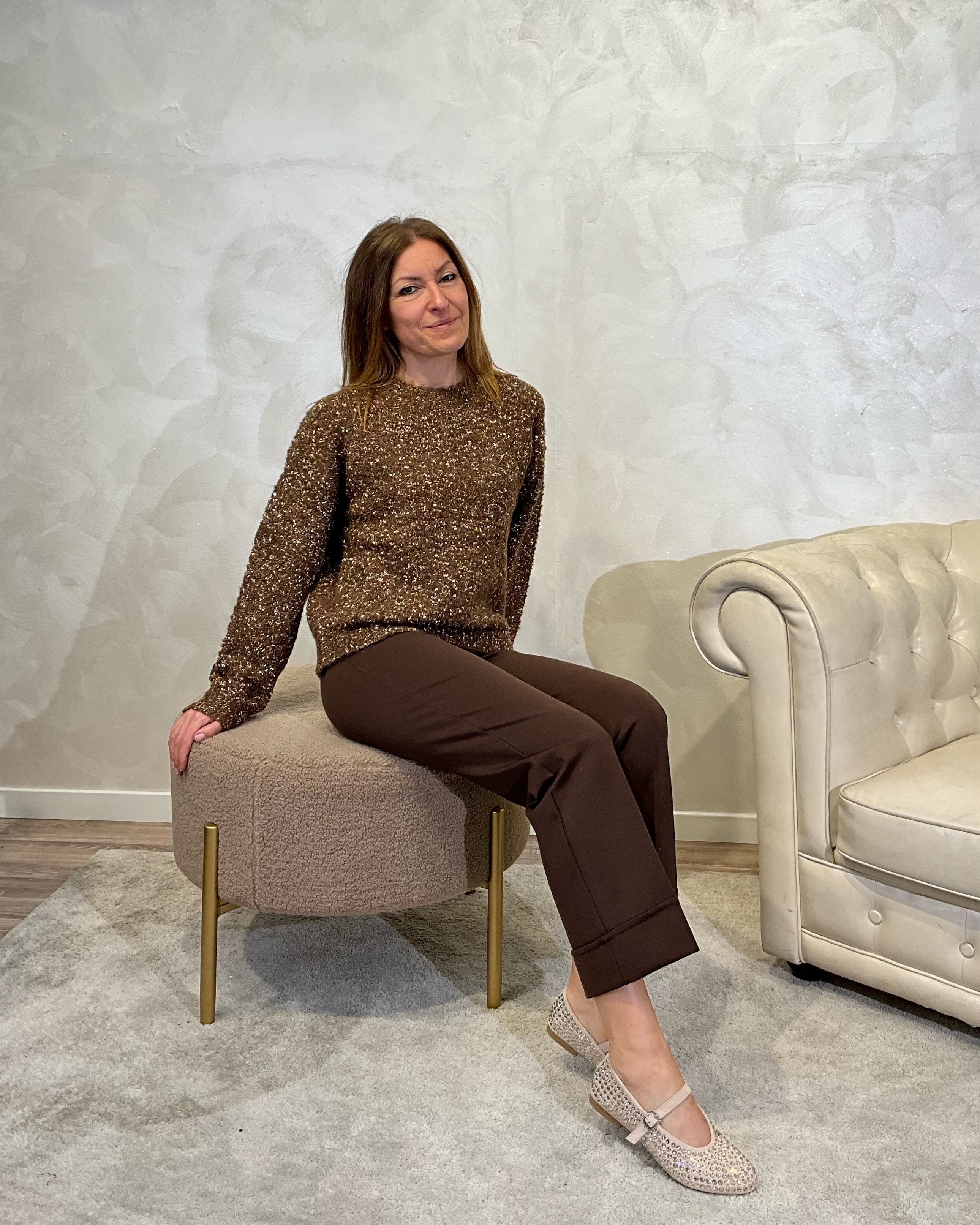 MAGLIA BICOLOR FILATO BORBIDOSO COL. MORO