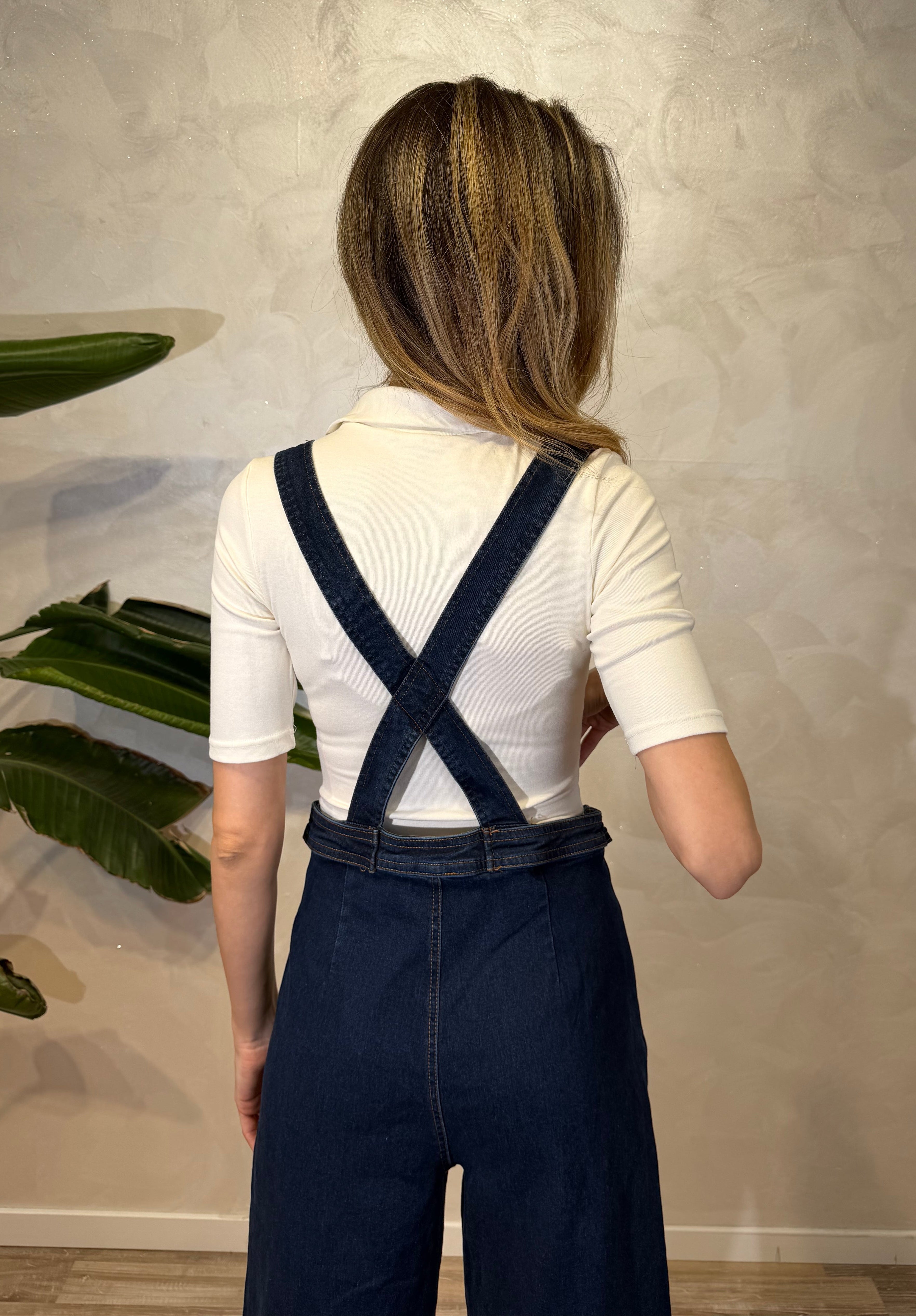 SALOPETTE PALAZZO COL. DEEP BLU