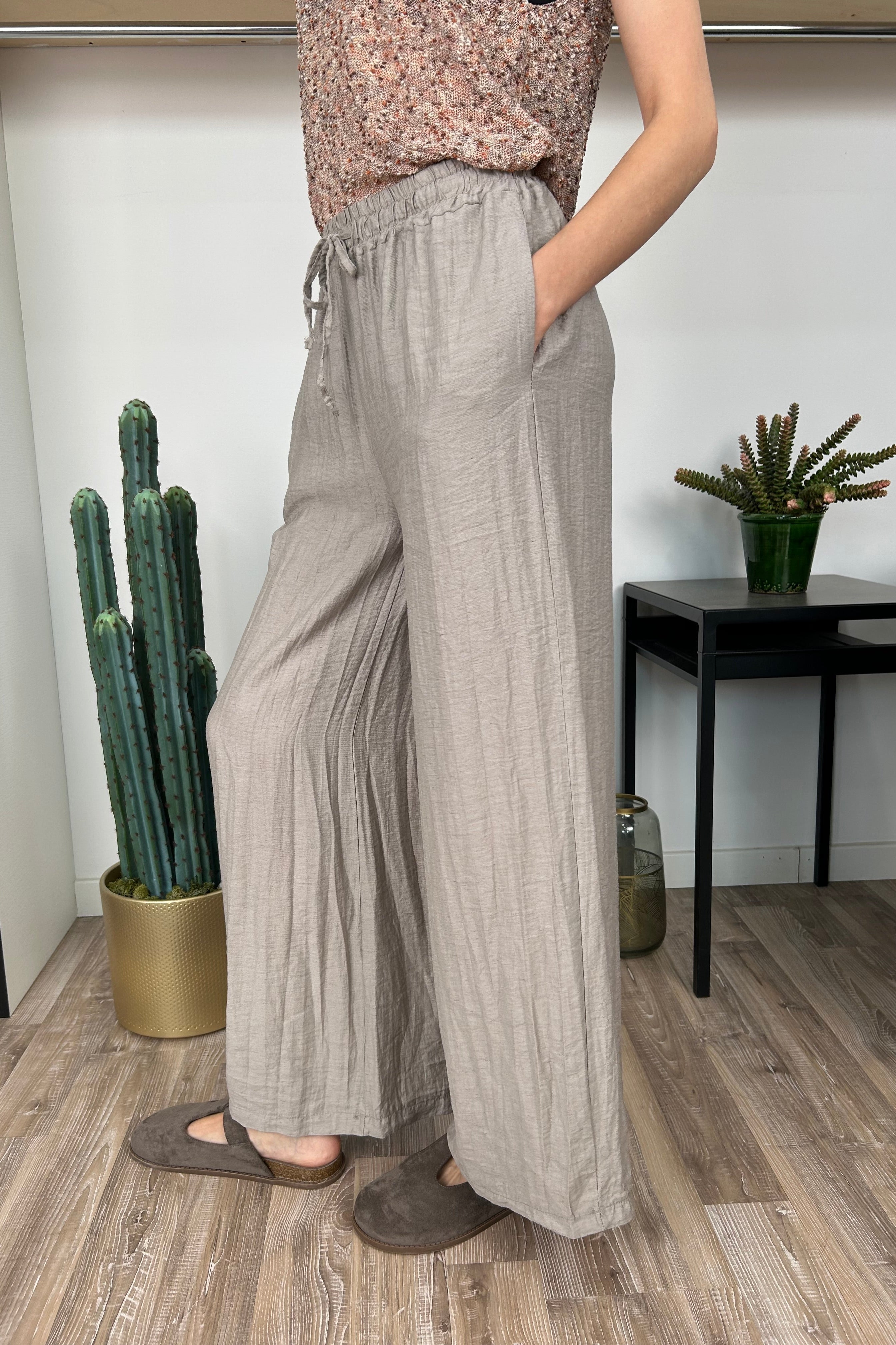 COMPLETO IN TENCEL/LINO RELAX FIT COL. TORTORA