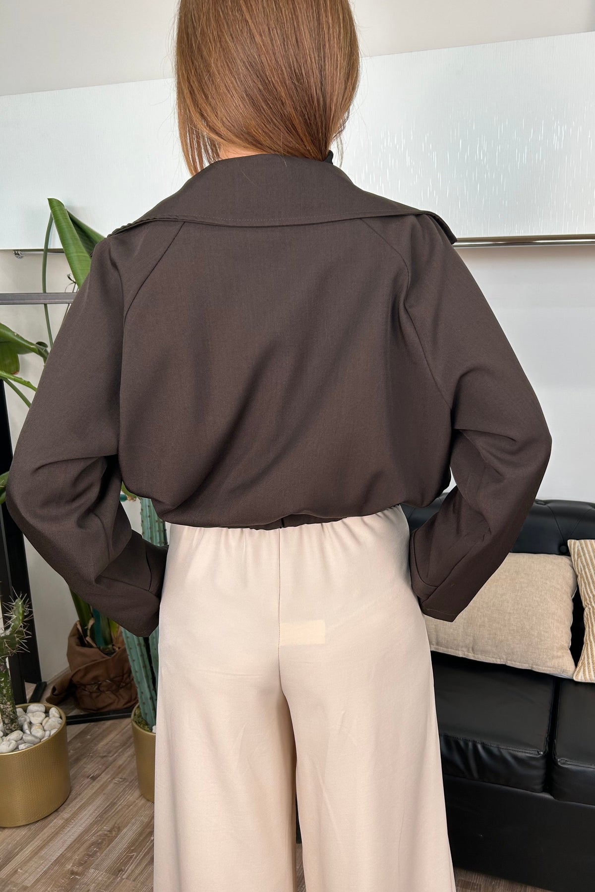 GIACCA TRENCH CON ELASTICO VITA COLLETTO CLASSICO COL. BLACK COFFEE