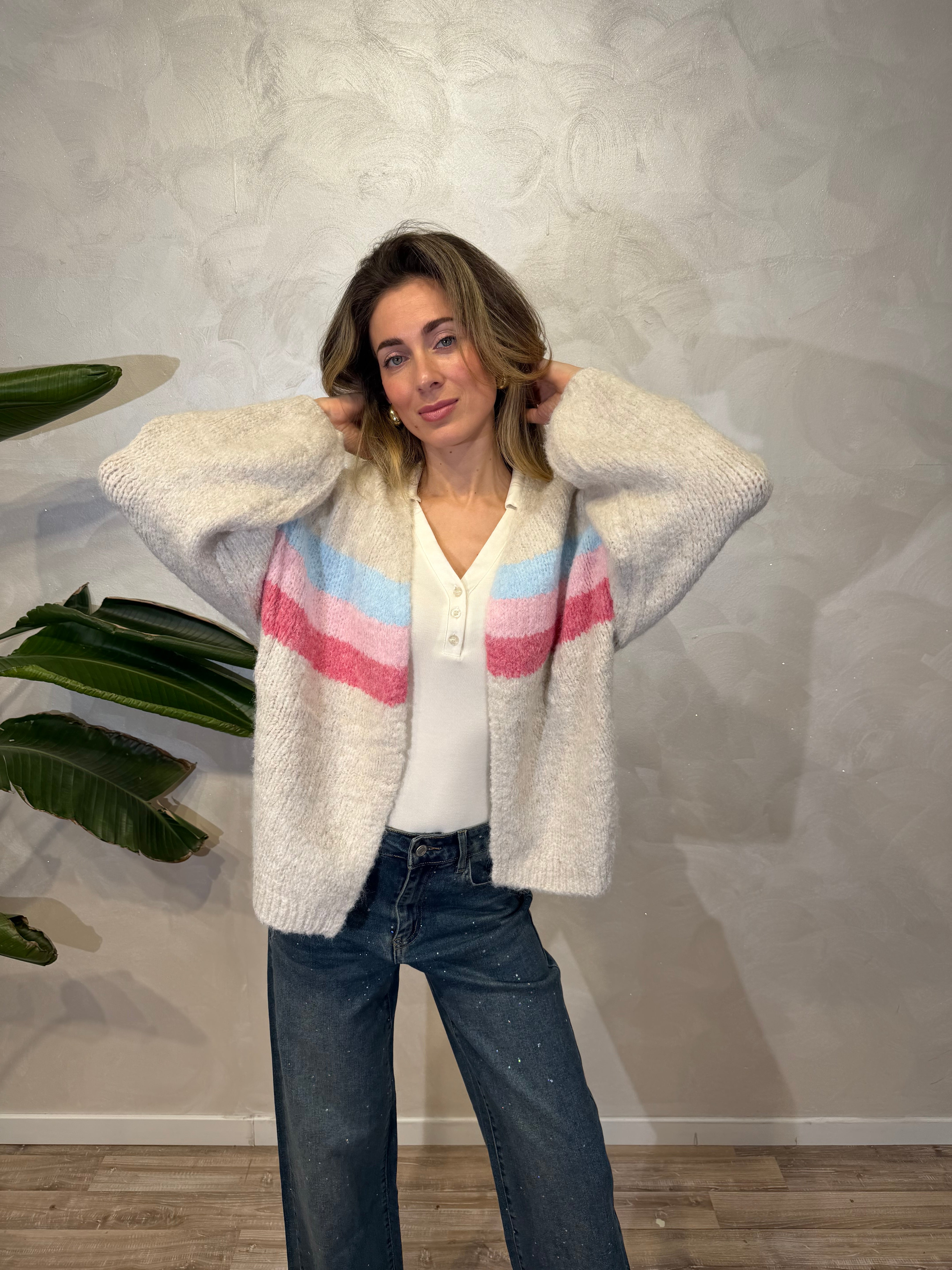 CARDIGAN RIGA URBAN CHIC COL.PANNA