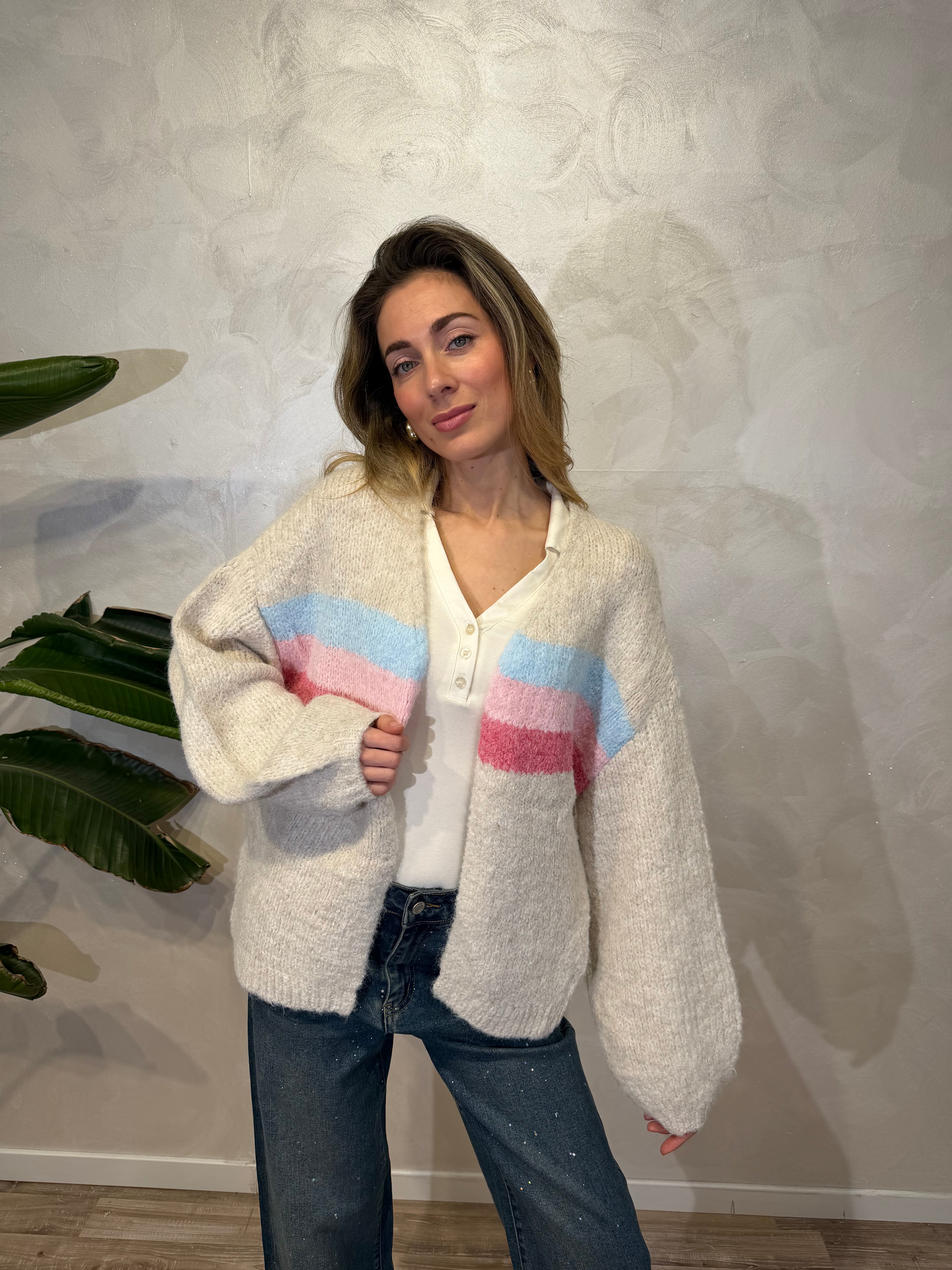 CARDIGAN RIGA URBAN CHIC COL.PANNA