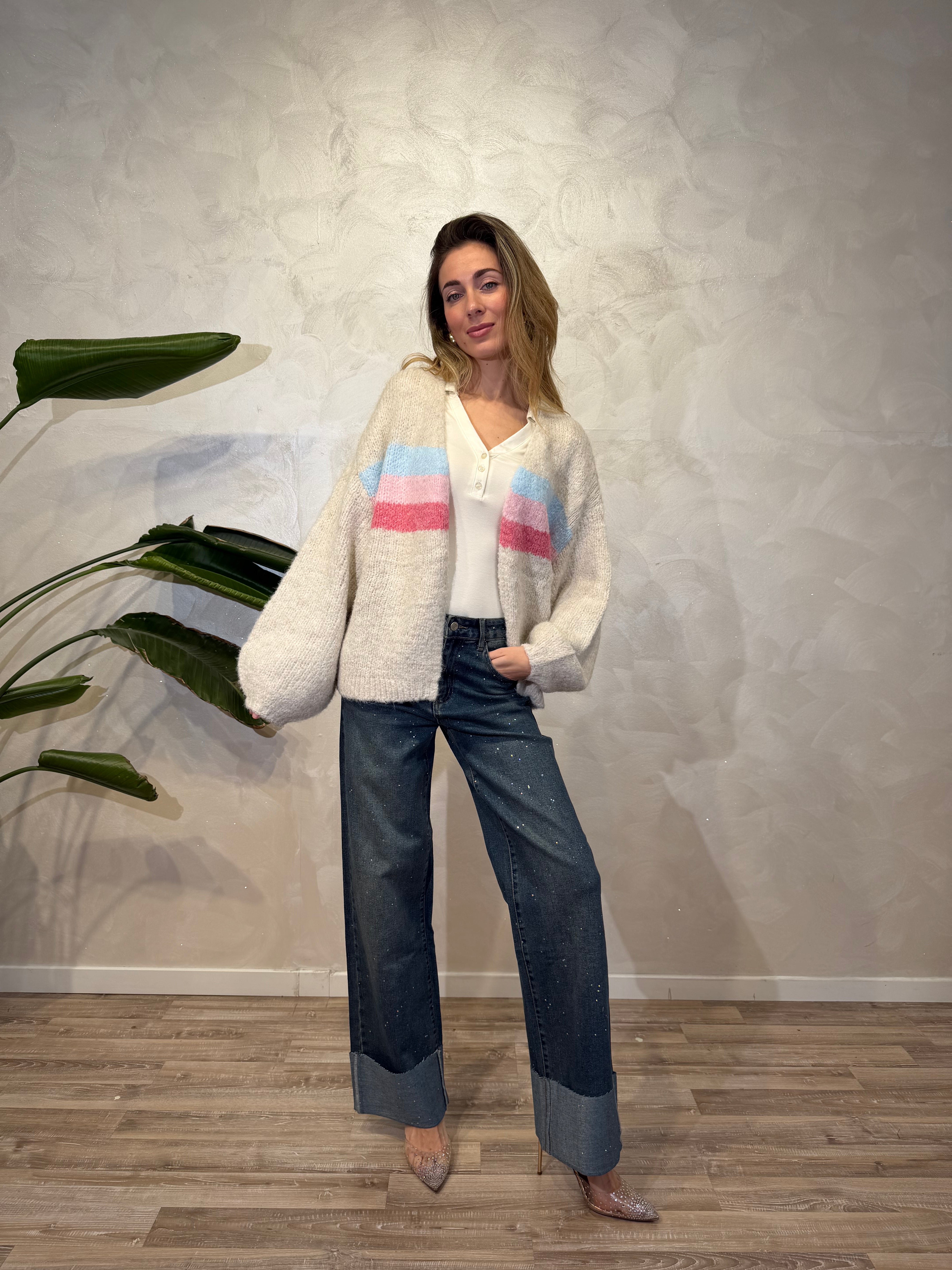 CARDIGAN RIGA URBAN CHIC COL.PANNA