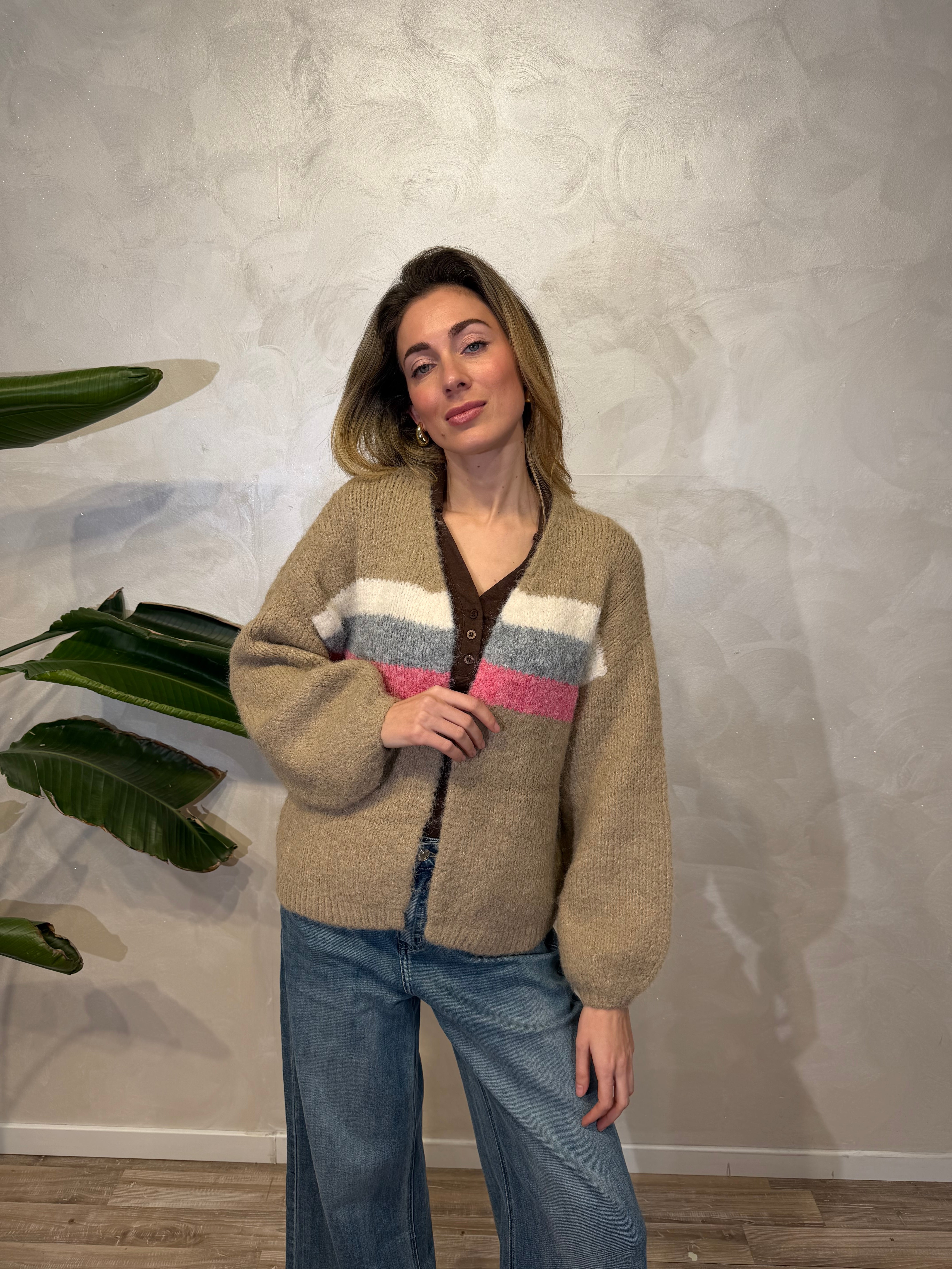 CARDIGAN RIGA URBAN CHIC COL.CAMEL