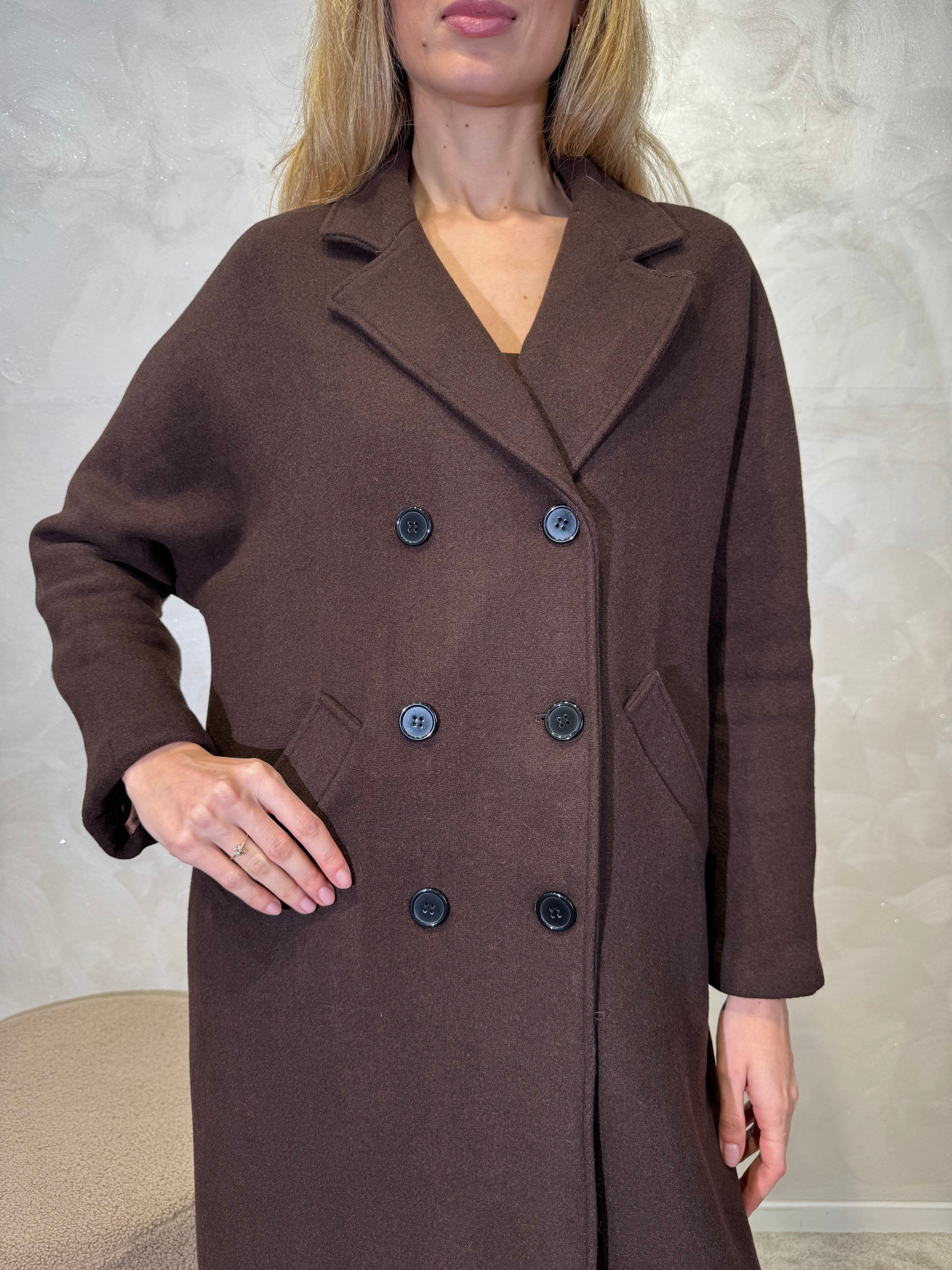 CAPPOTTO FIT.OVER DOPPIO PETTO COL MORO