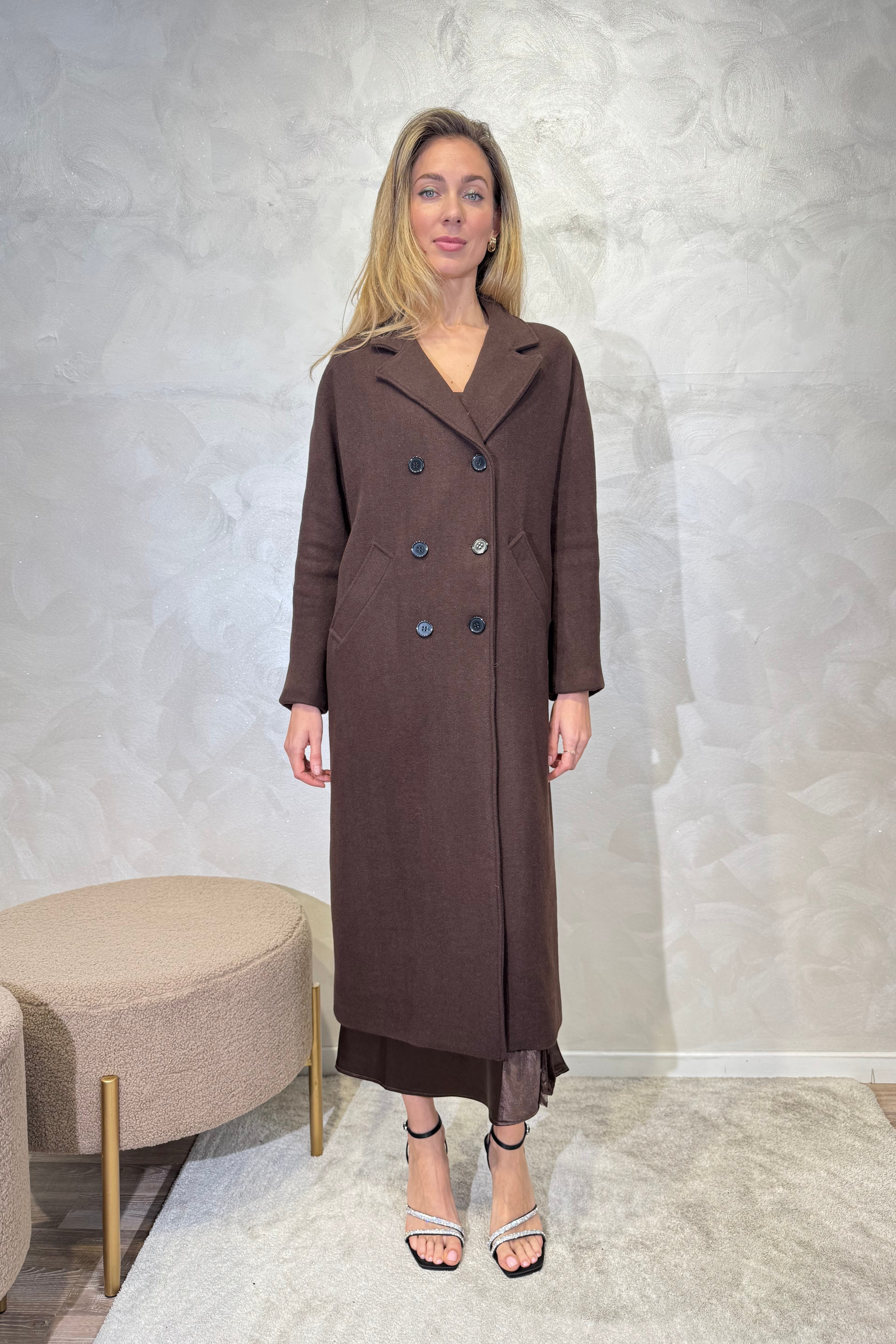 CAPPOTTO FIT.OVER DOPPIO PETTO COL MORO