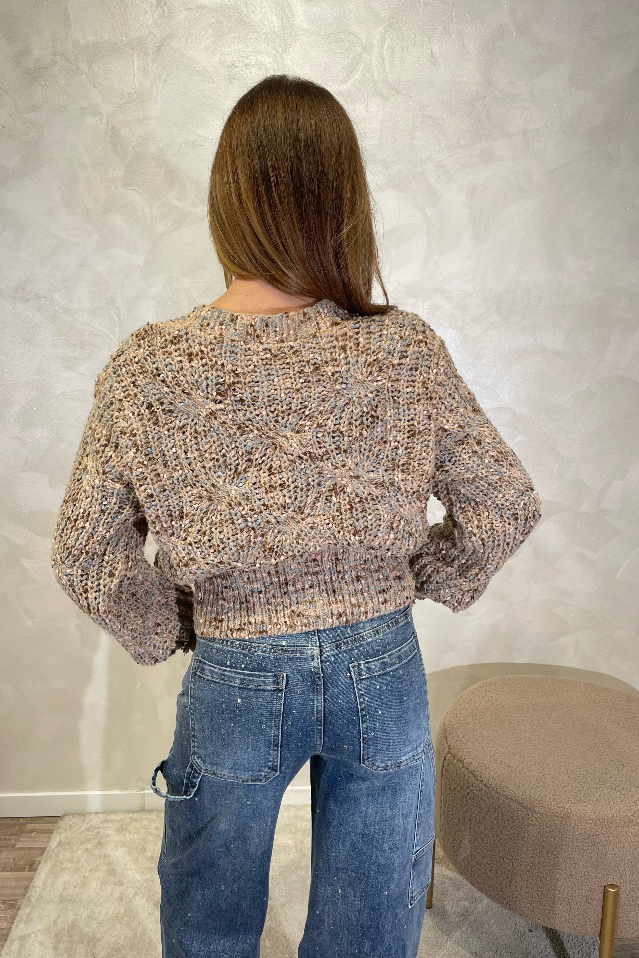 CARDIGAN CHUCKY MULTICOLOR COL.CAMEL