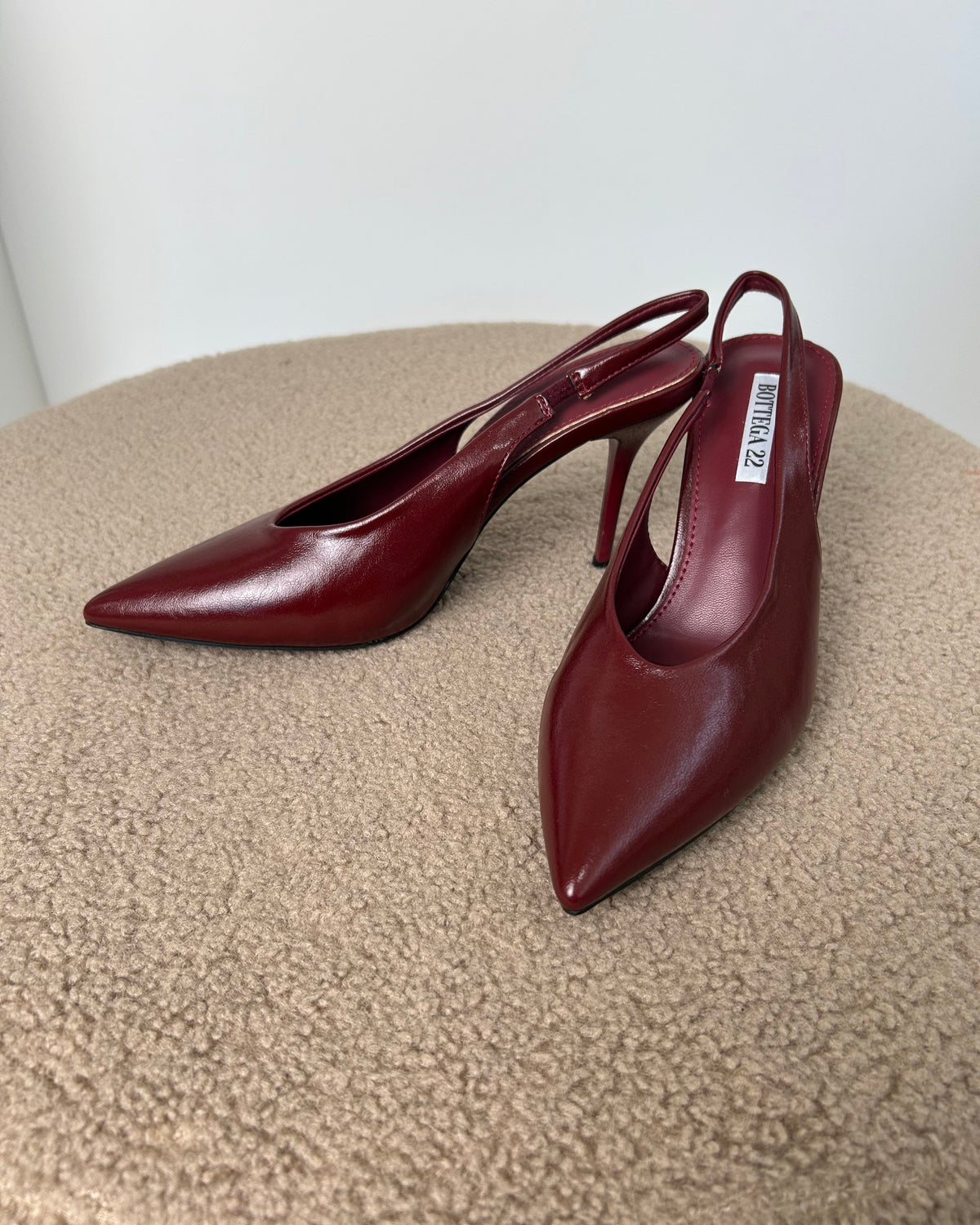 DÉCOLLETÉ SLINGBACK A PUNTA AFFUSOLATA BORDEAUX INTENSO