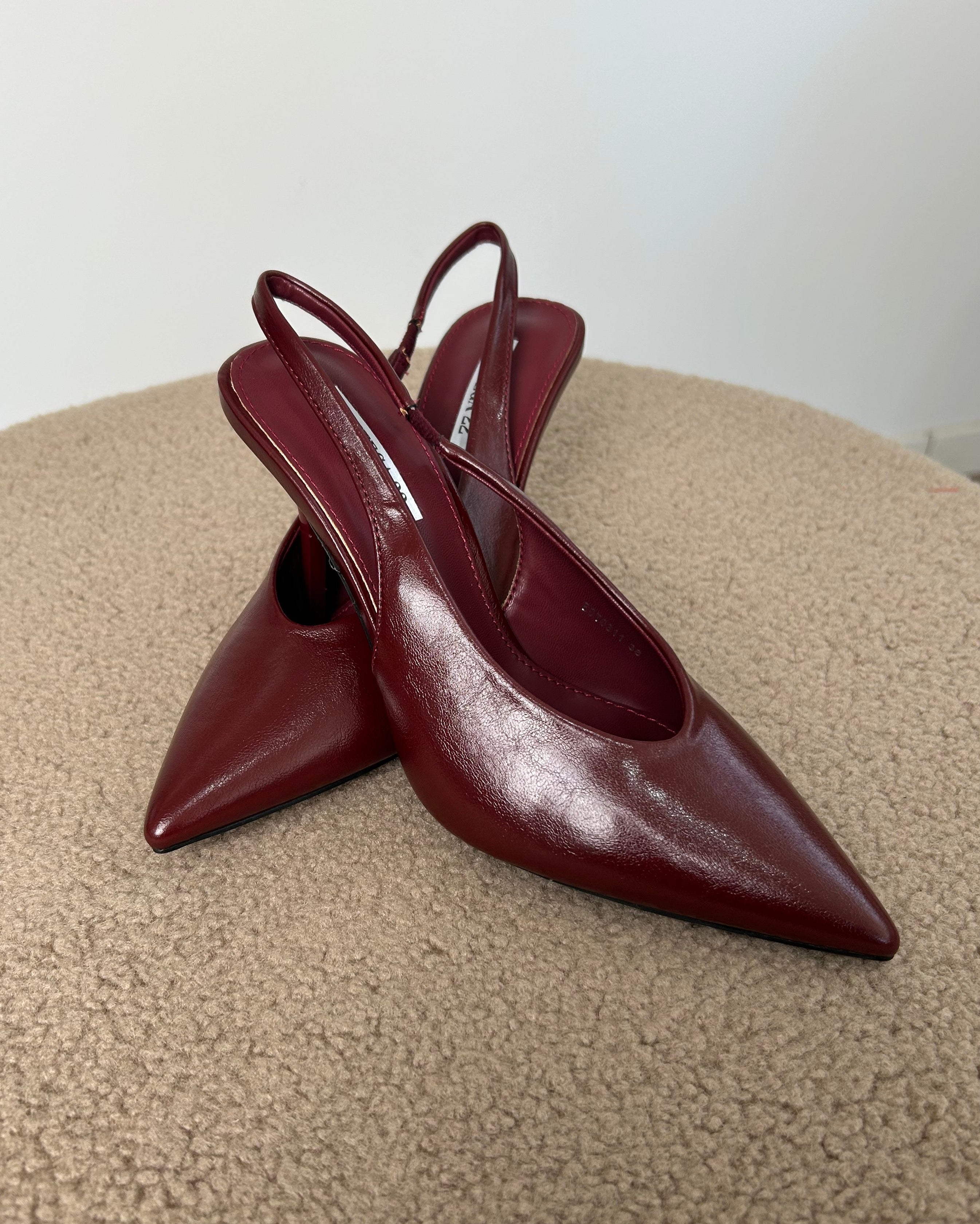 DÉCOLLETÉ SLINGBACK A PUNTA AFFUSOLATA BORDEAUX INTENSO
