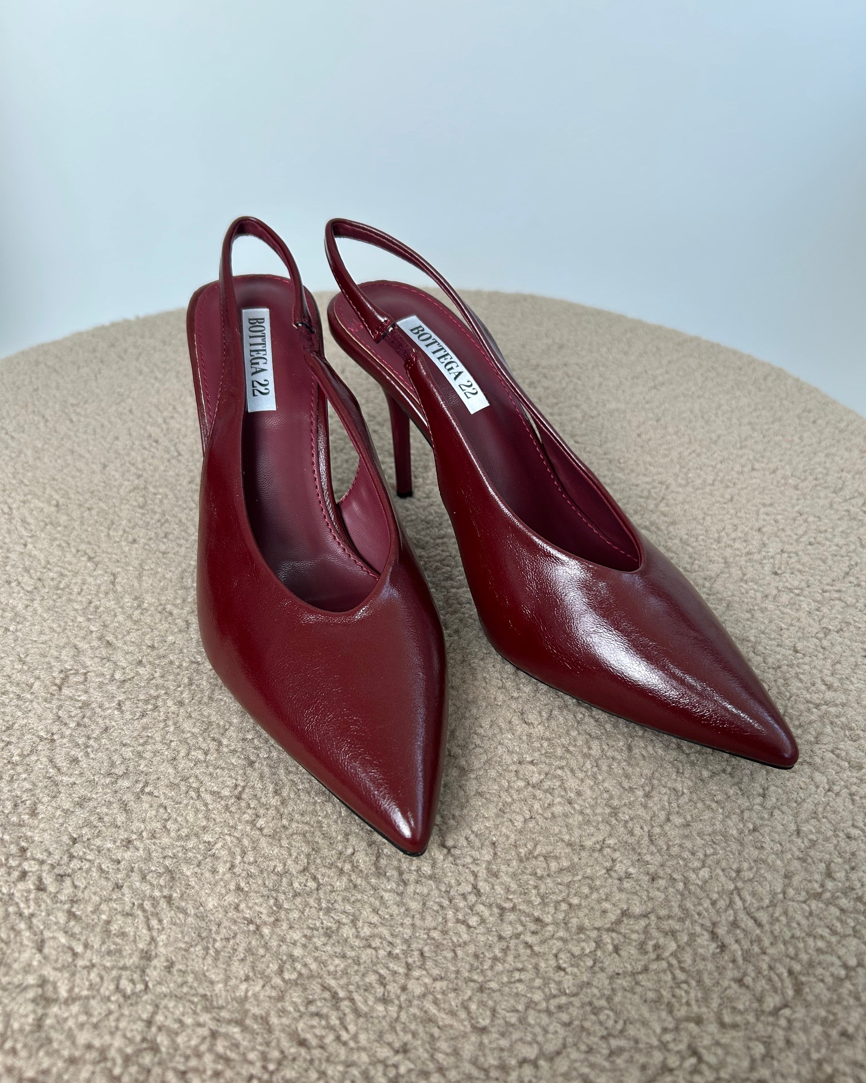 DÉCOLLETÉ SLINGBACK A PUNTA AFFUSOLATA BORDEAUX INTENSO