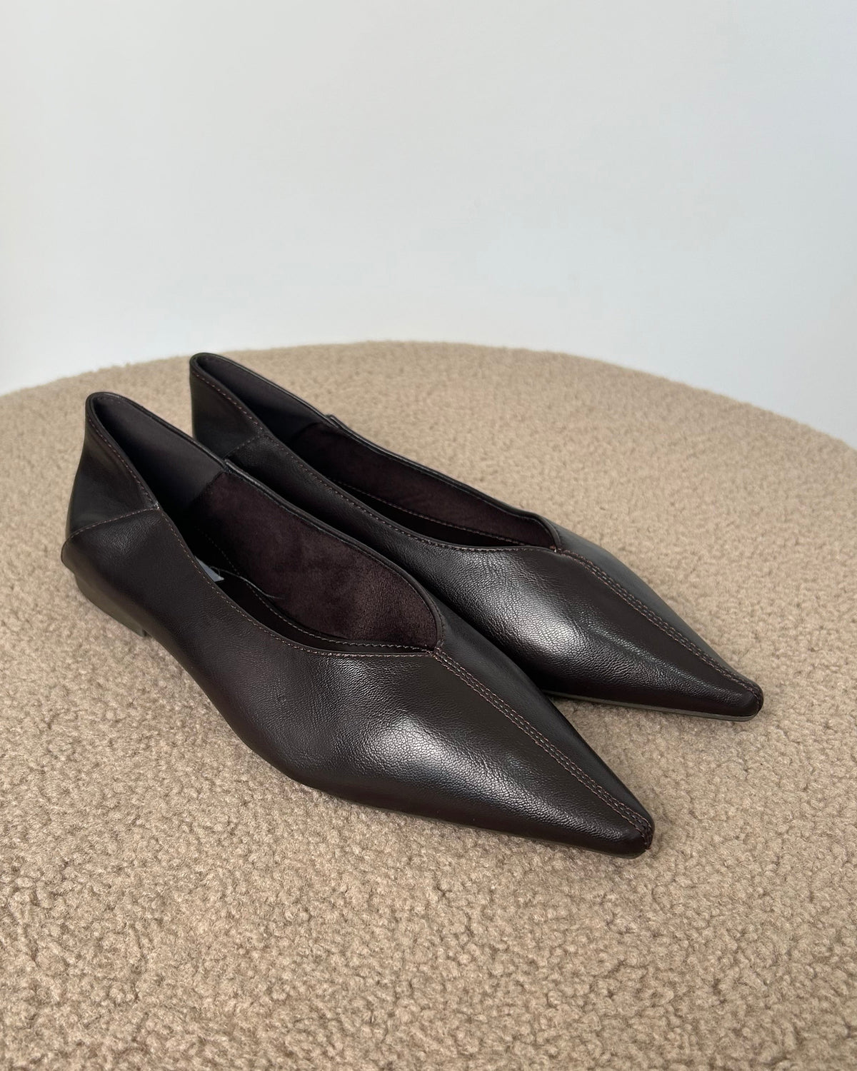 BALLERINA MINIMAL CHIC CON PUNTA AFFUSOLATA COL. MORO