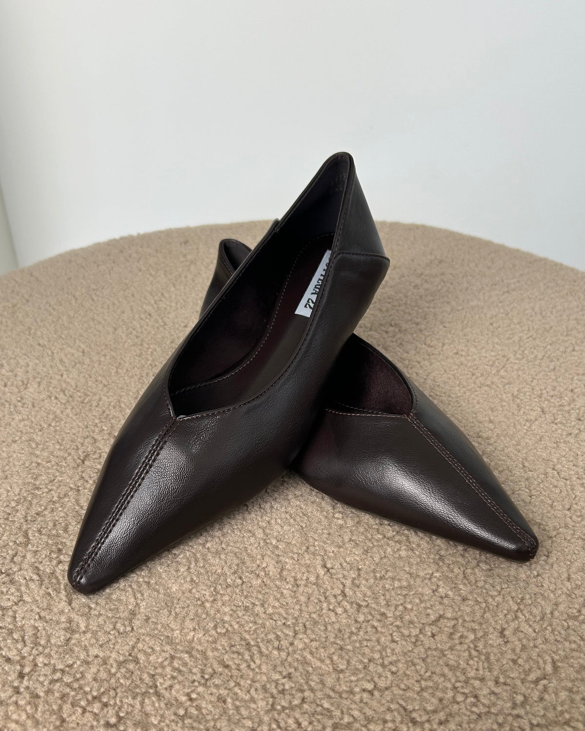 BALLERINA MINIMAL CHIC CON PUNTA AFFUSOLATA COL. MORO