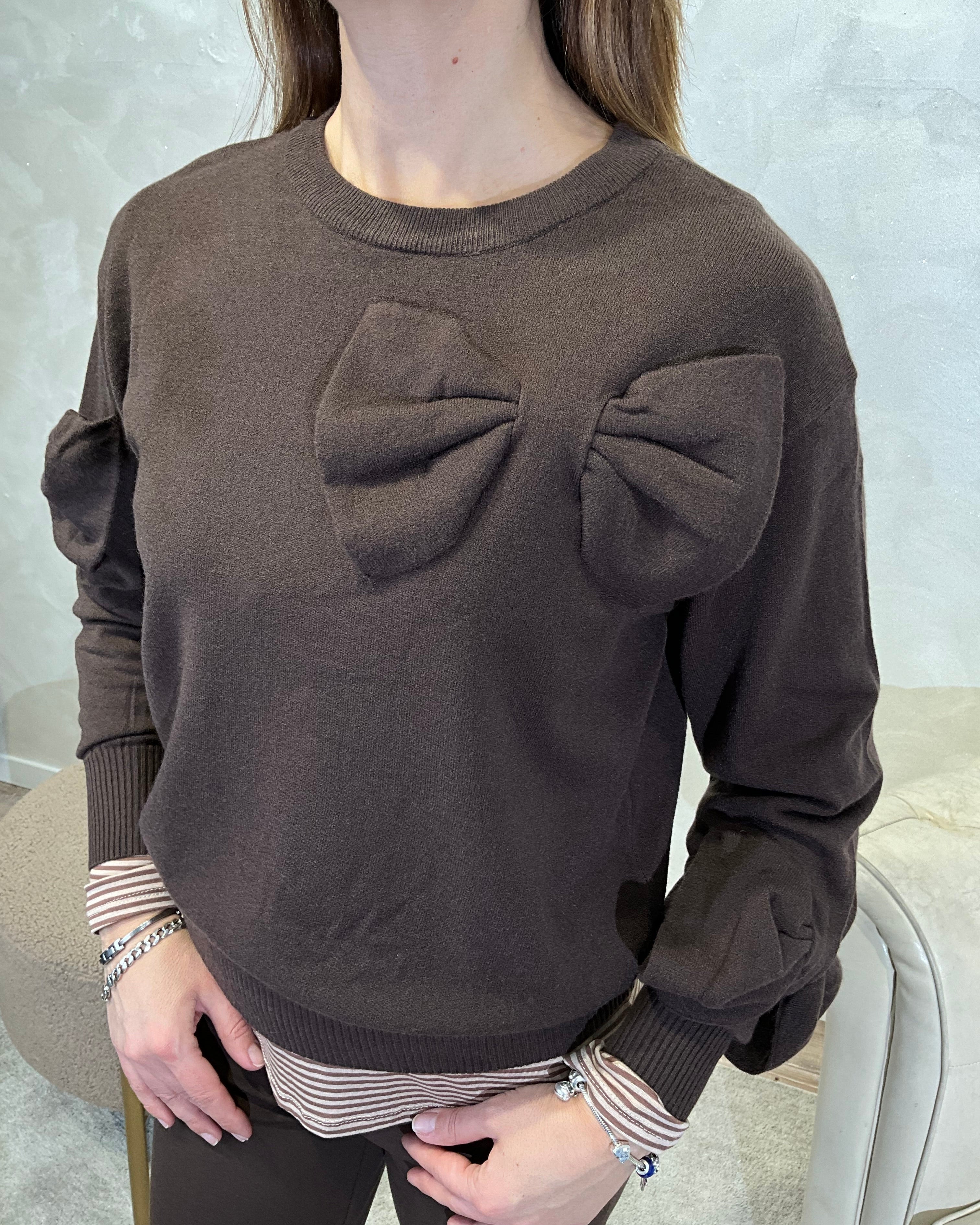 MAGLIA CON MAXI FIOCCO DECORATIVO COL. MORO