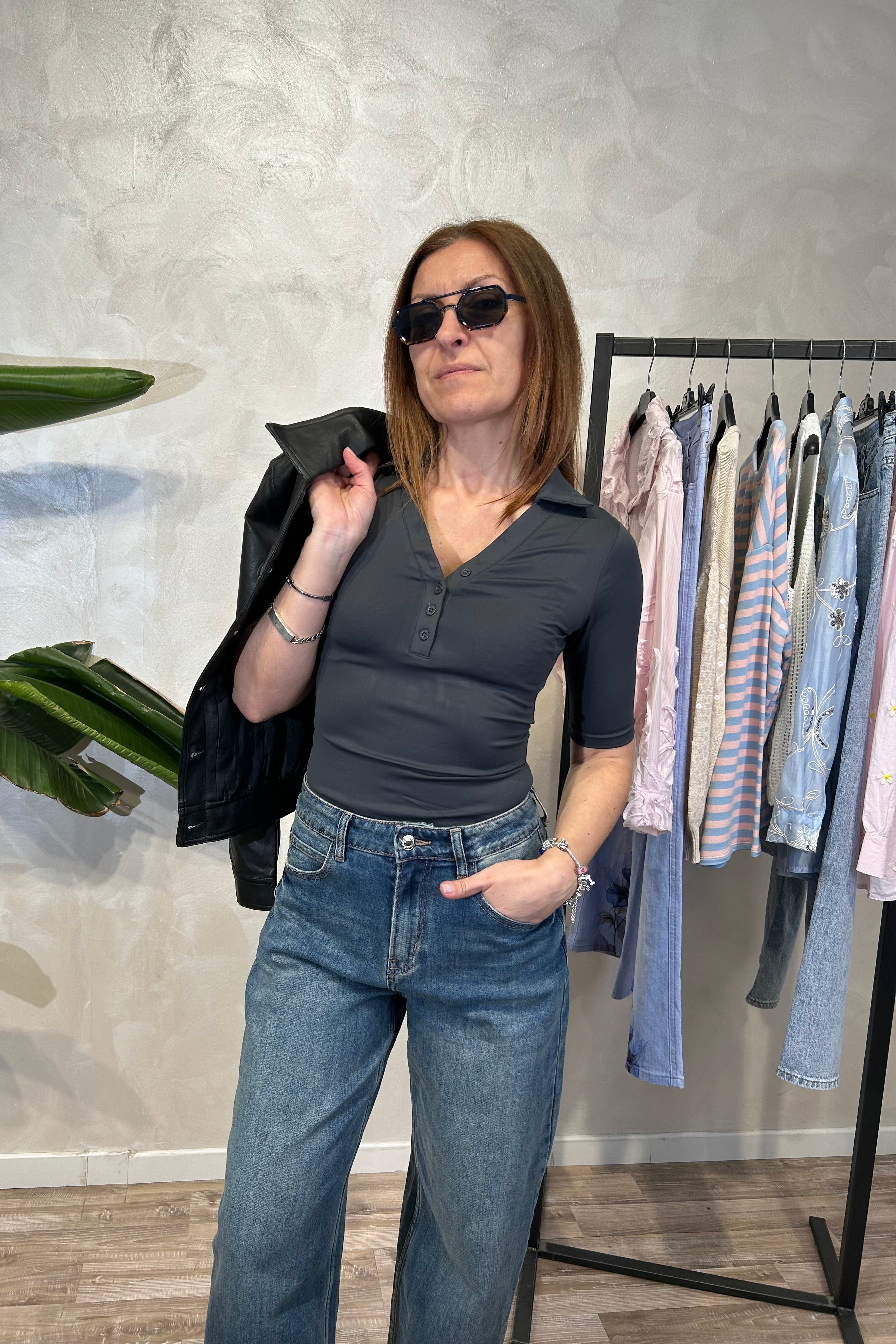 BODY COLLO POLO SERAFINO SUPER CONFORT COL. GRIGIO SCURO