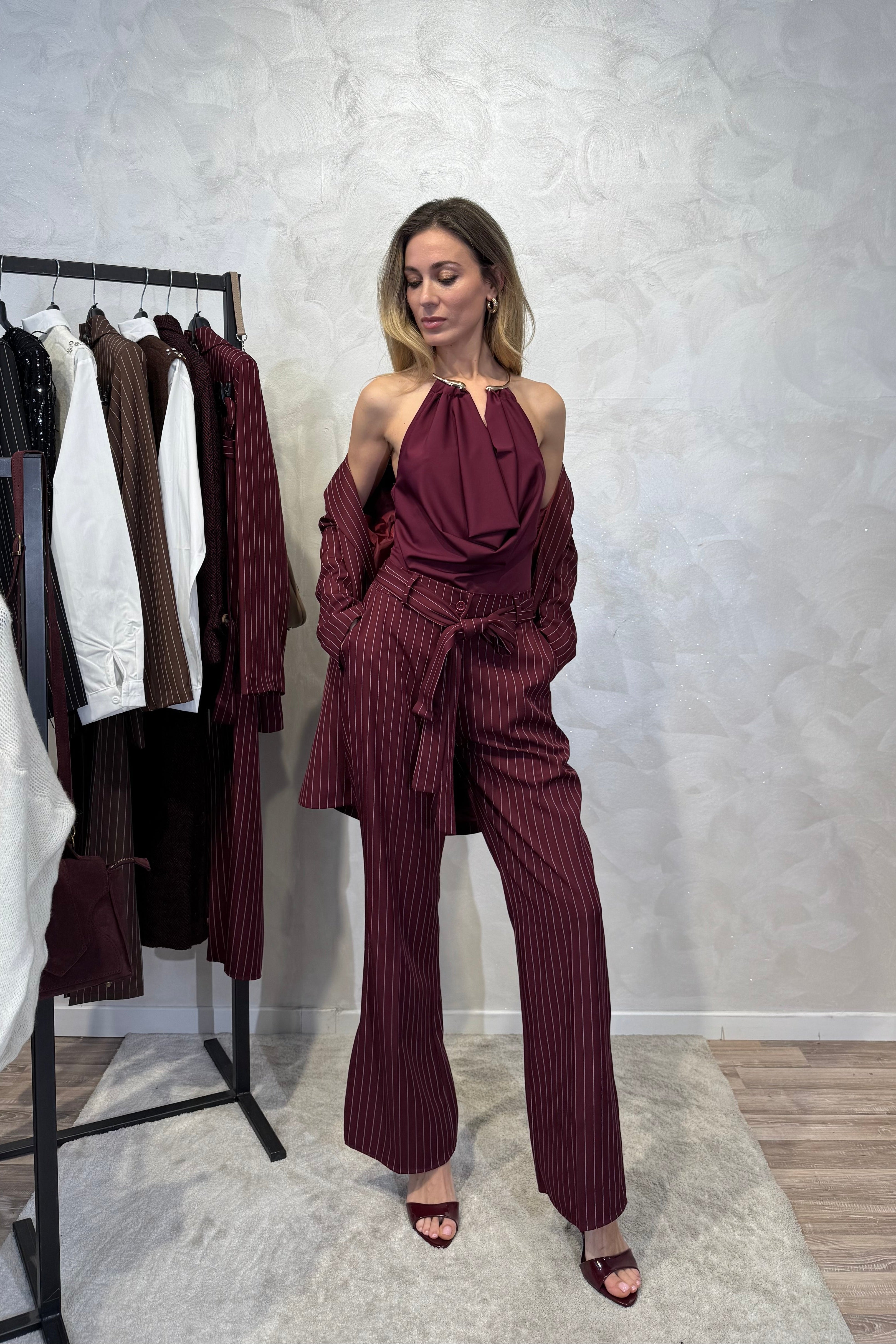 COMPLETO GESSATO  CONTEMPORANEO COL. BORDEAUX